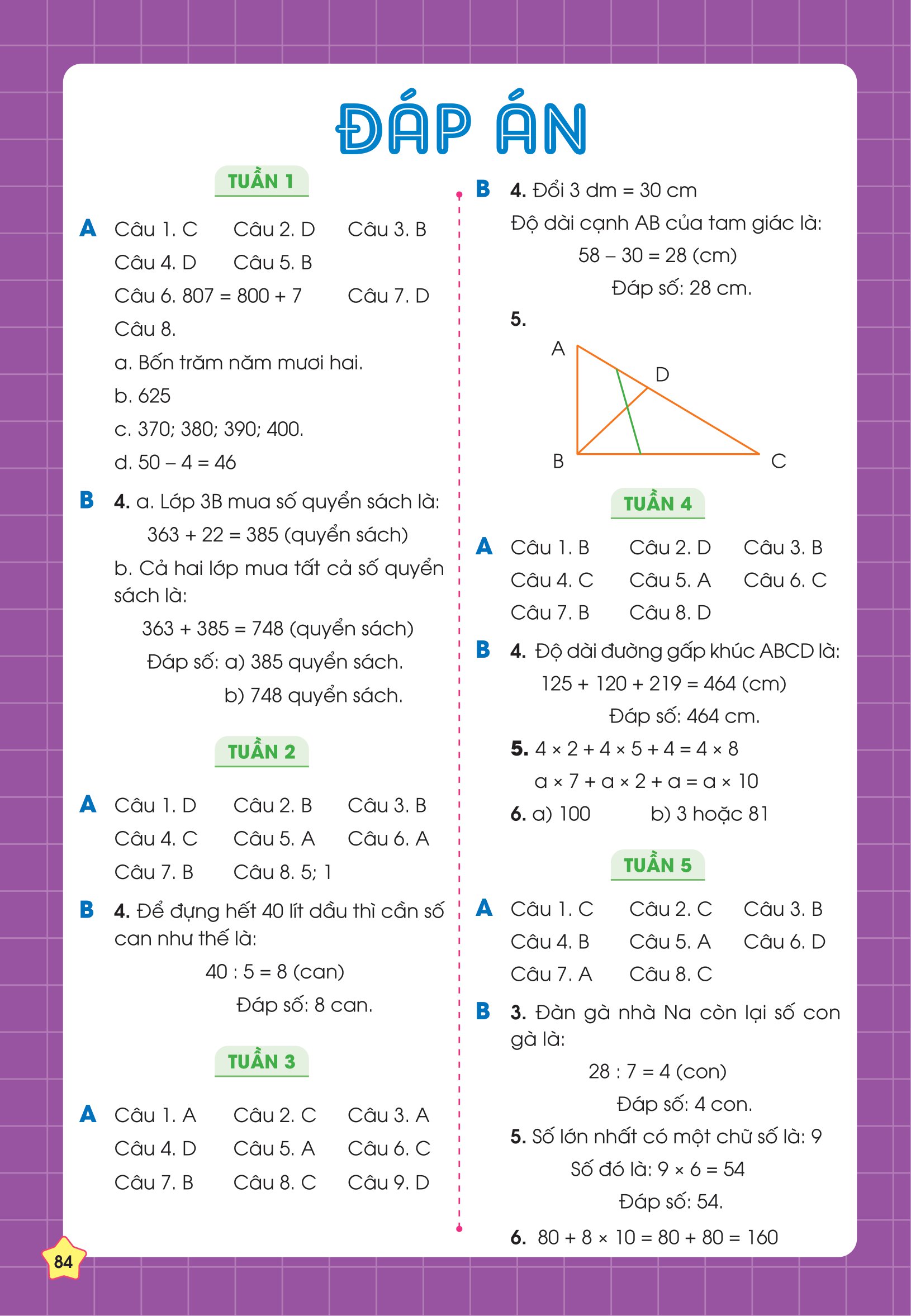 phiếu bài tập cuối tuần toán 3