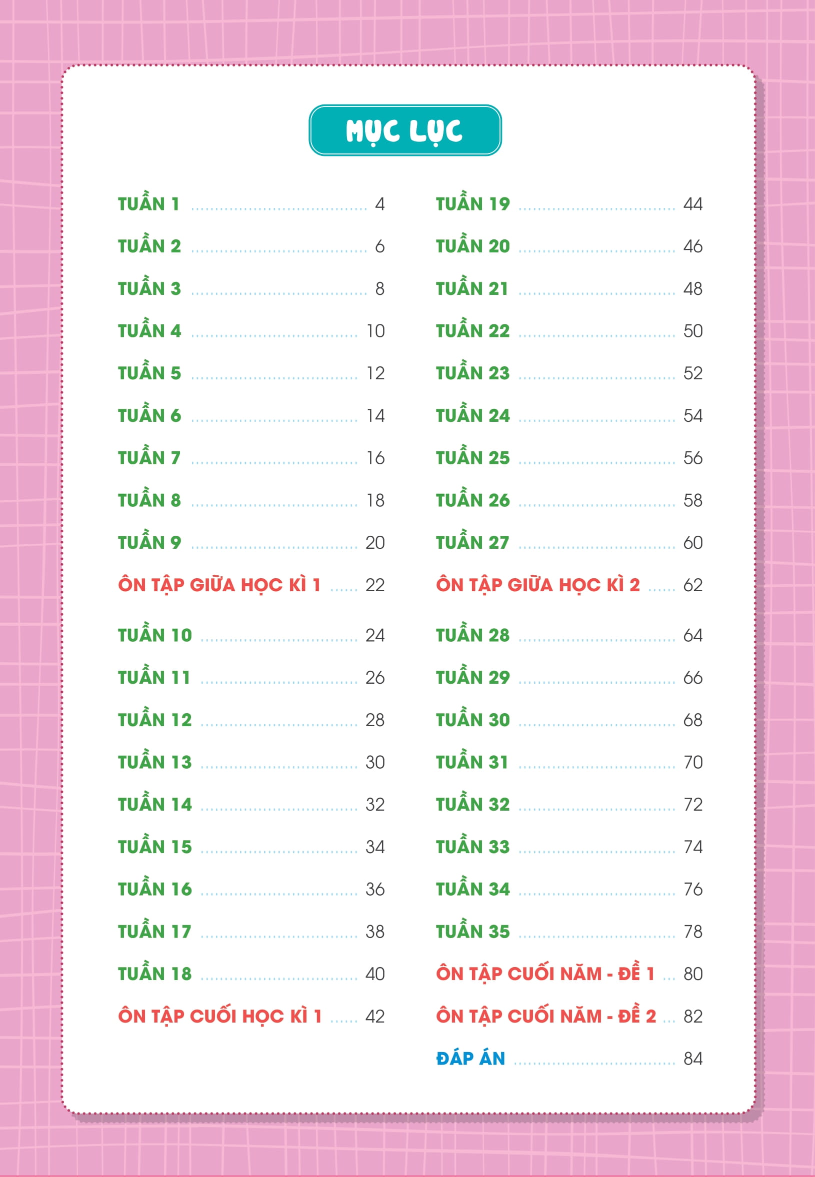 phiếu bài tập cuối tuần toán 4