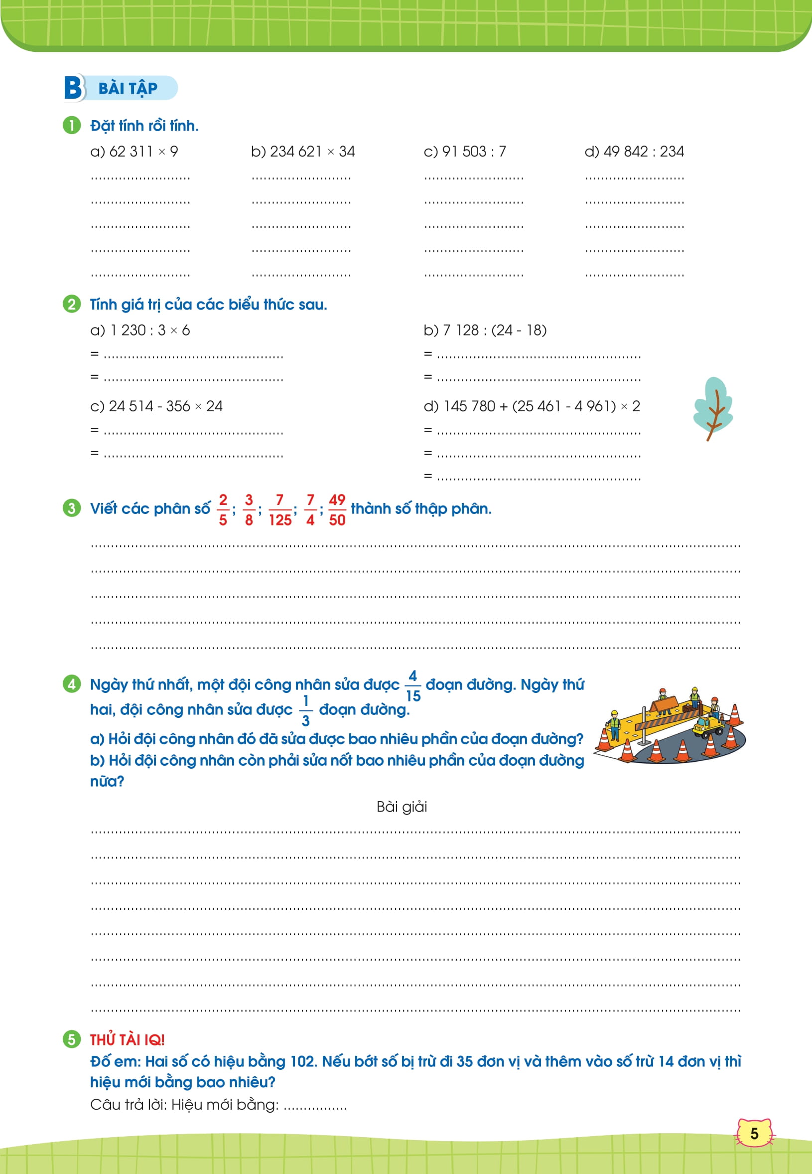 Phieu Bai Tap Cuoi Tuan Toan 5