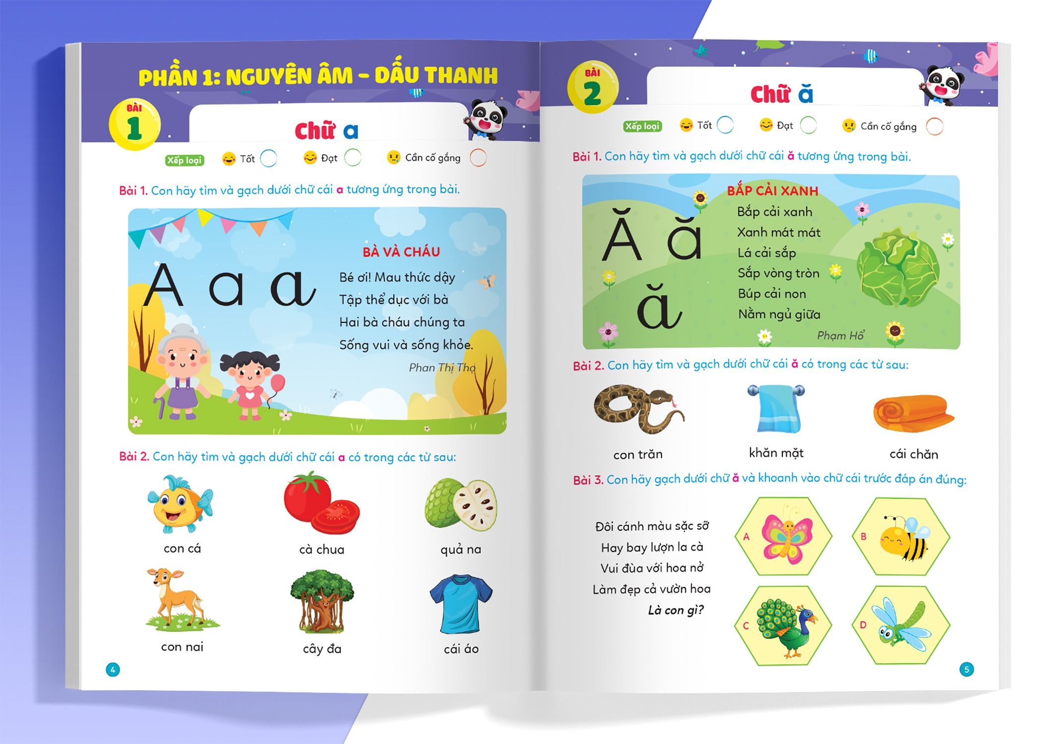 phiếu luyện đọc cùng gấu kiki