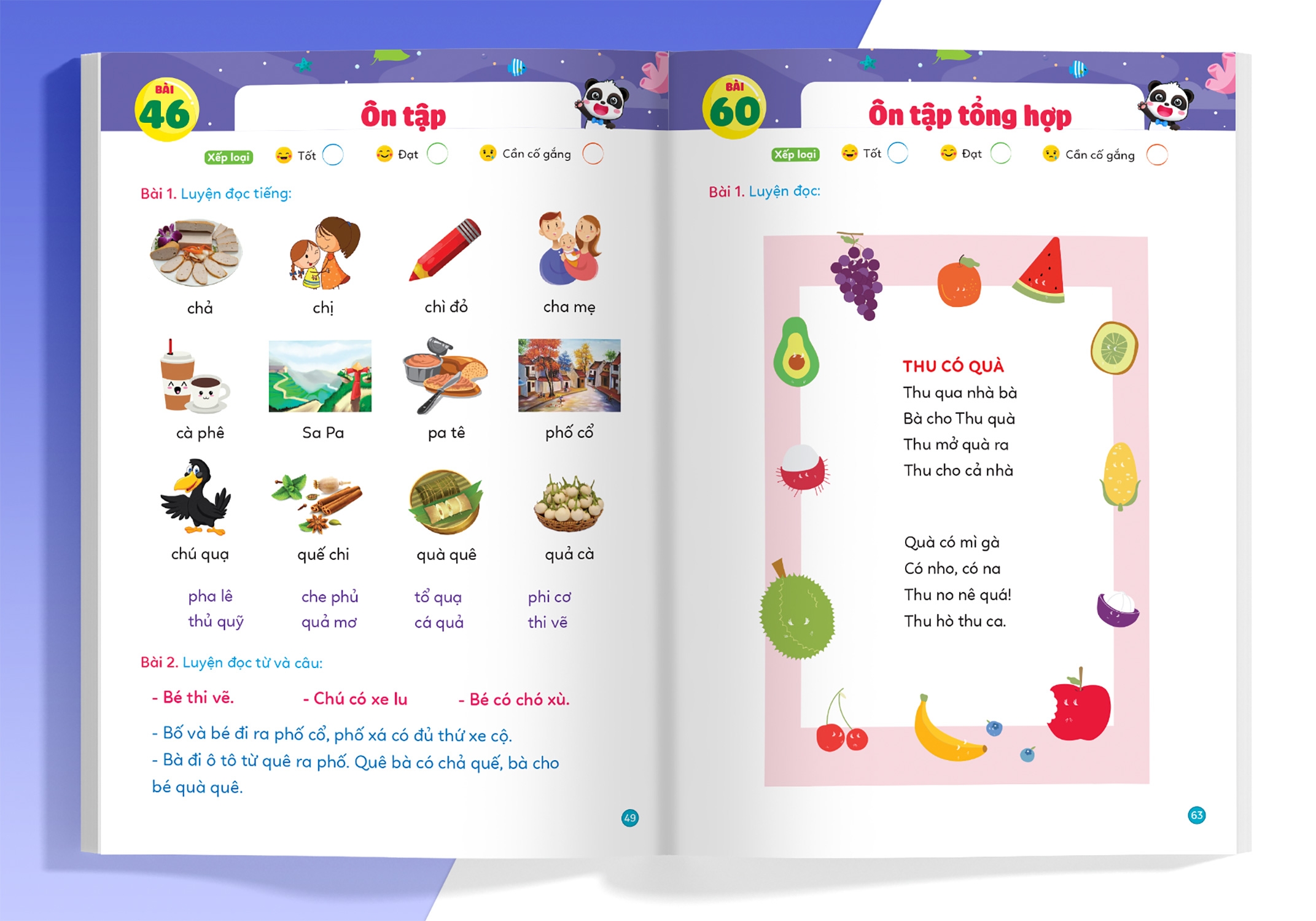 phiếu luyện đọc cùng gấu kiki