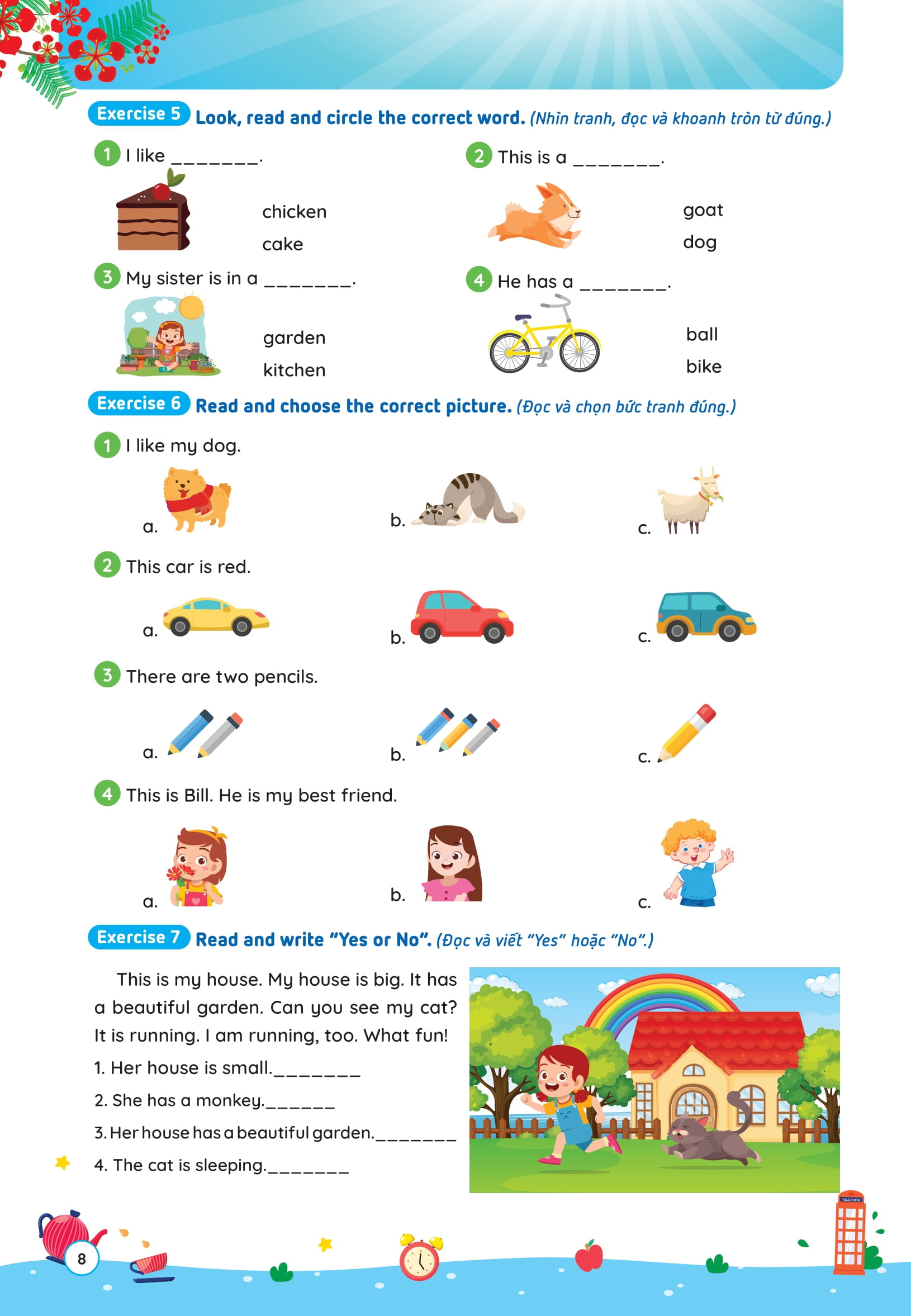 Phieu On He Tieng Anh Lop 1