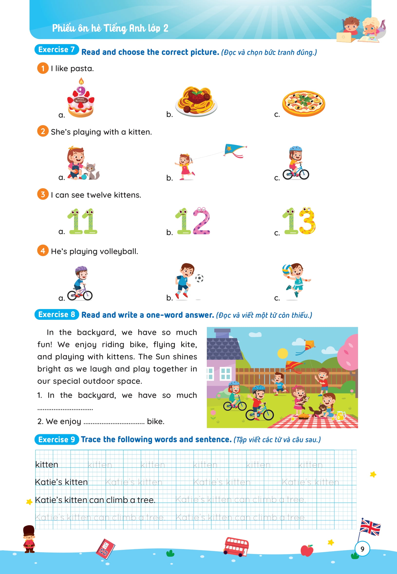 Phieu On He Tieng Anh Lop 2