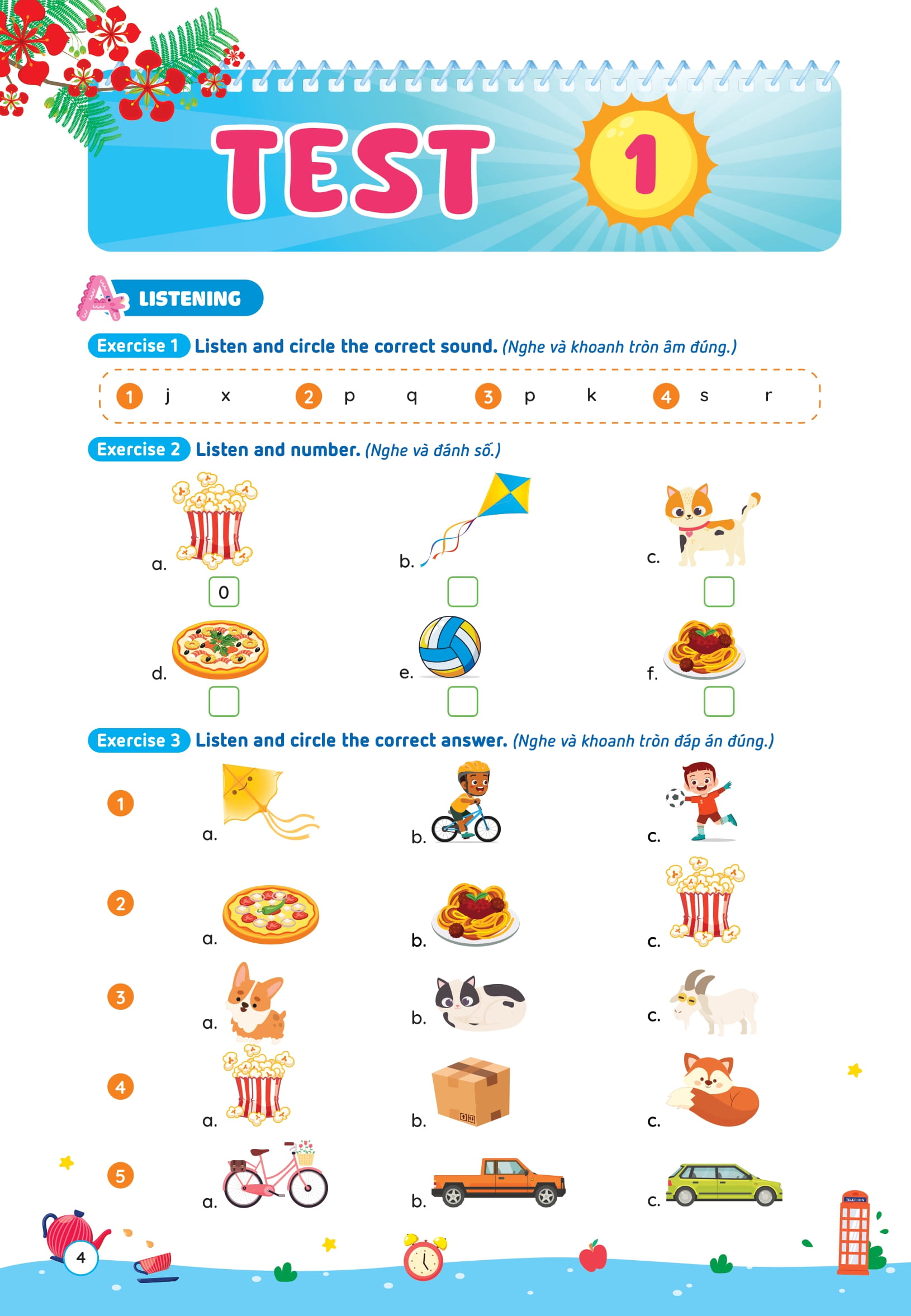 Phieu On He Tieng Anh Lop 2