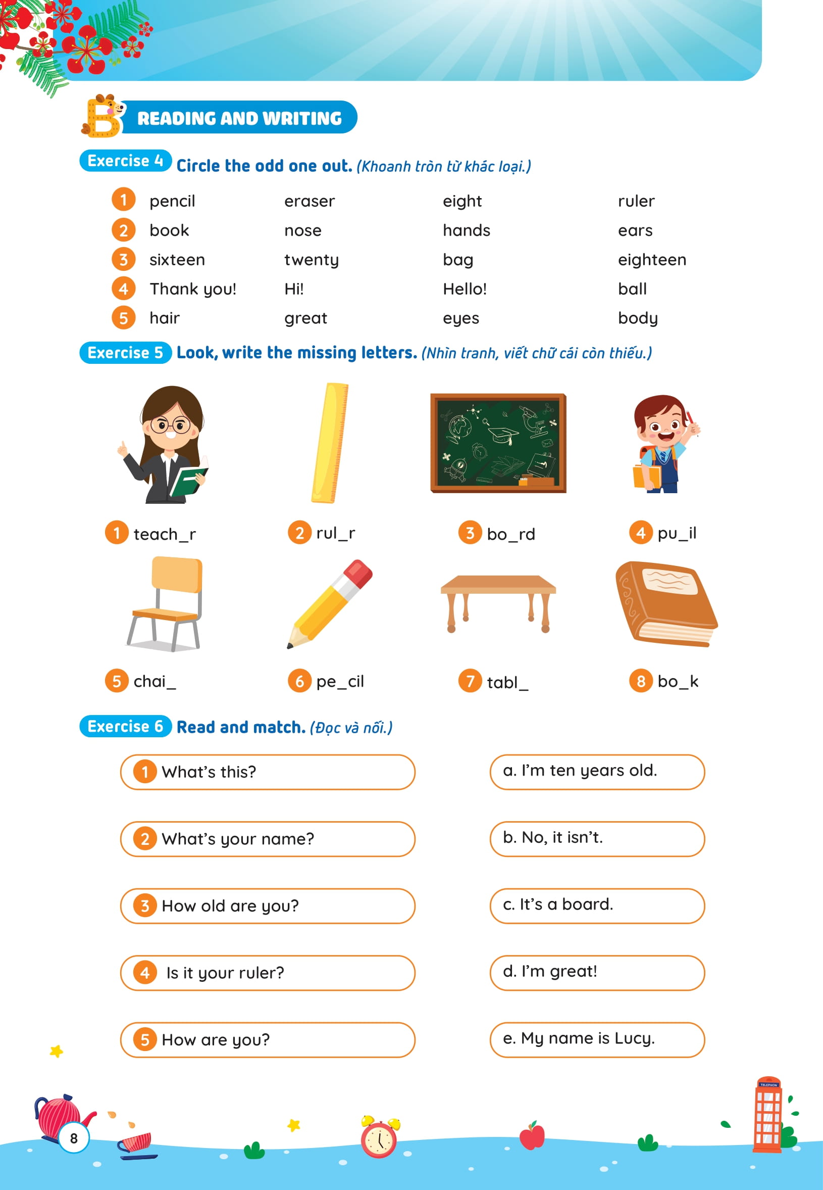 Phieu On He Tieng Anh Lop 3