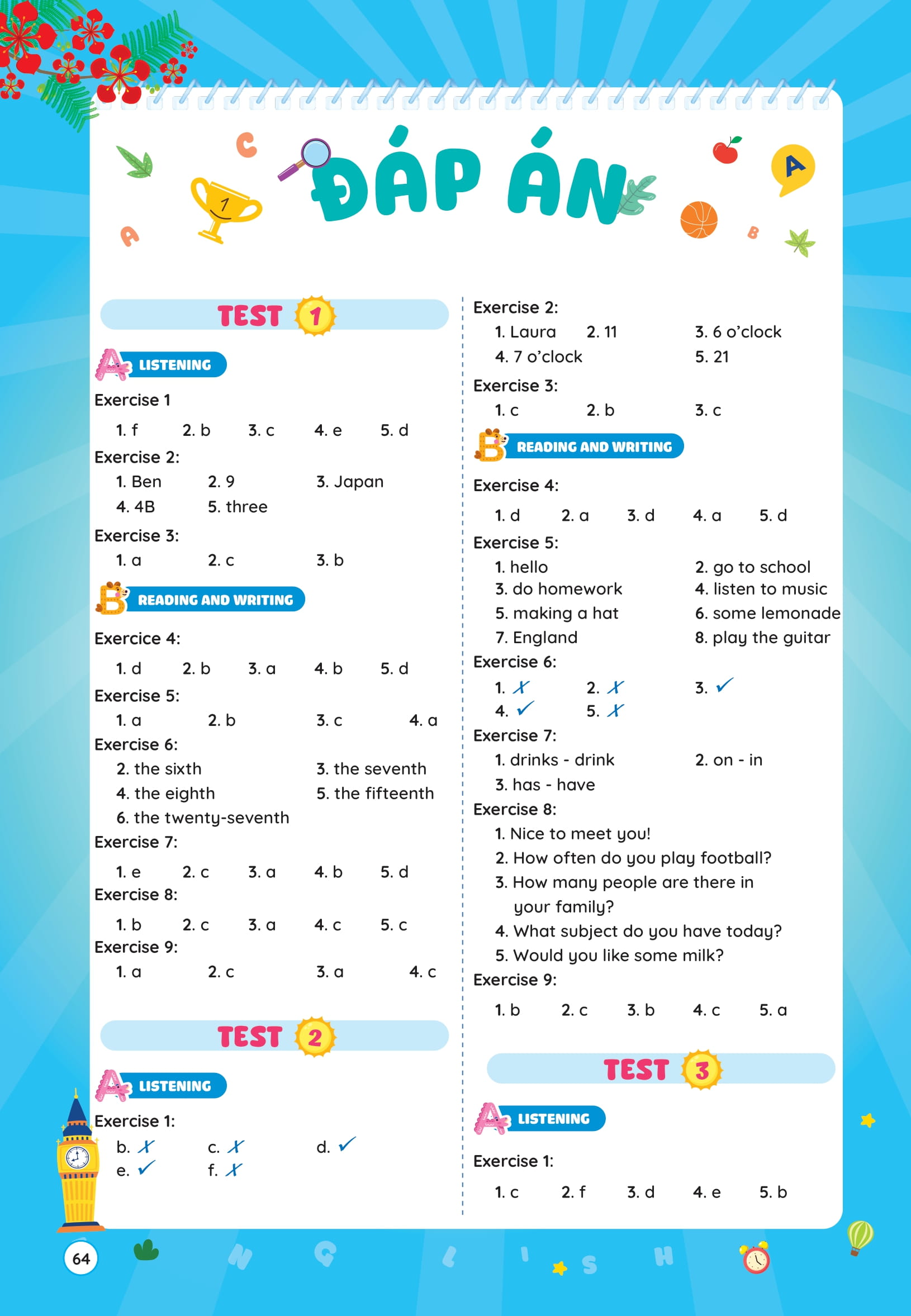 Phieu On He Tieng Anh Lop 4