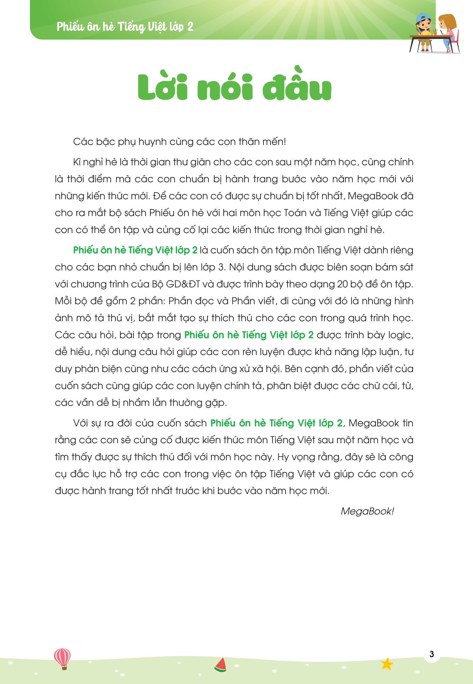 phiếu ôn hè tiếng việt 2 (theo chương trình giáo dục phổ thông mới)