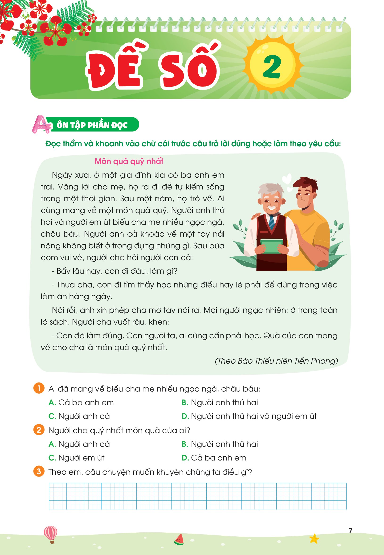 phiếu ôn hè tiếng việt 2 (theo chương trình giáo dục phổ thông mới)