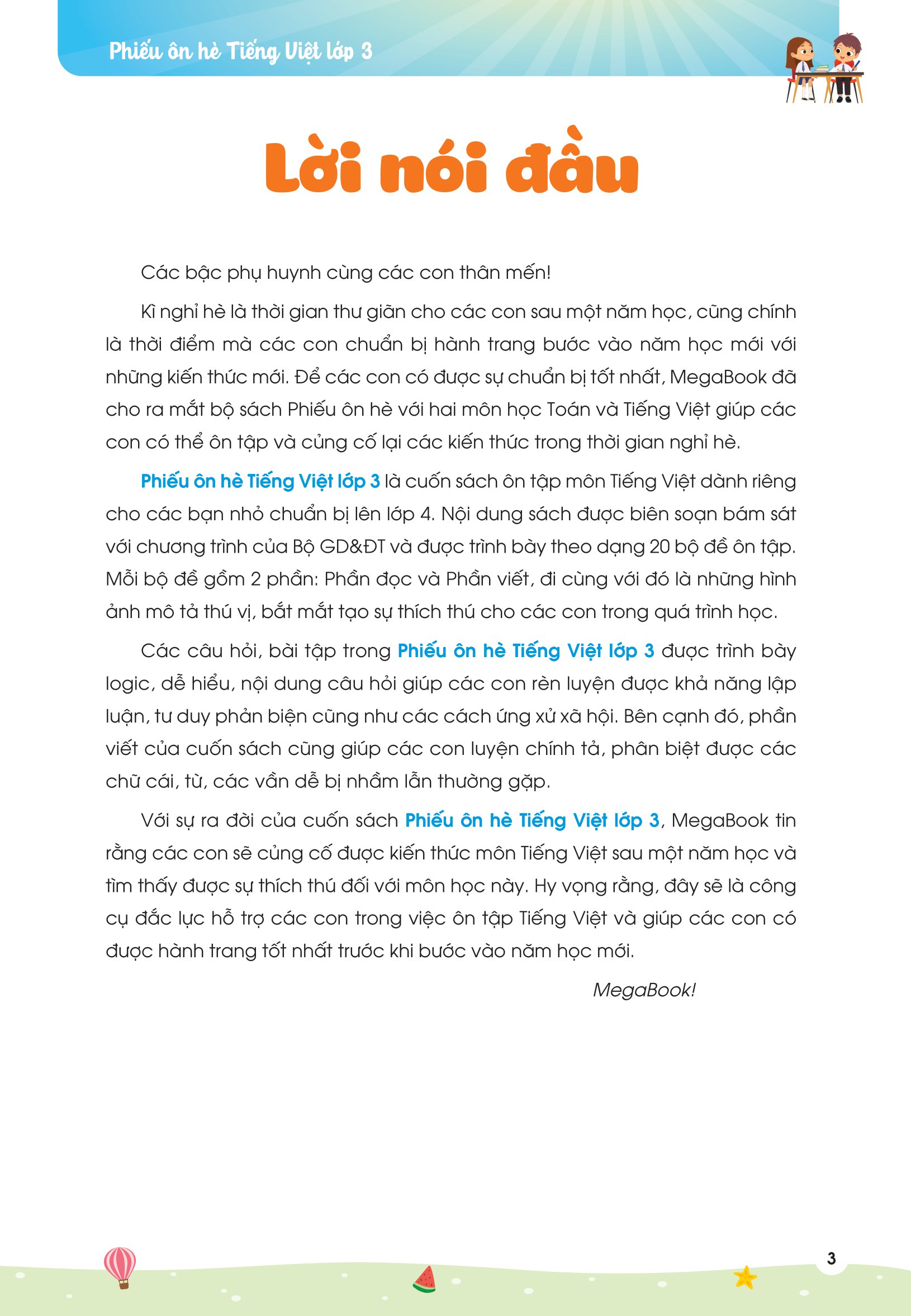 phiếu ôn hè tiếng việt lớp 3