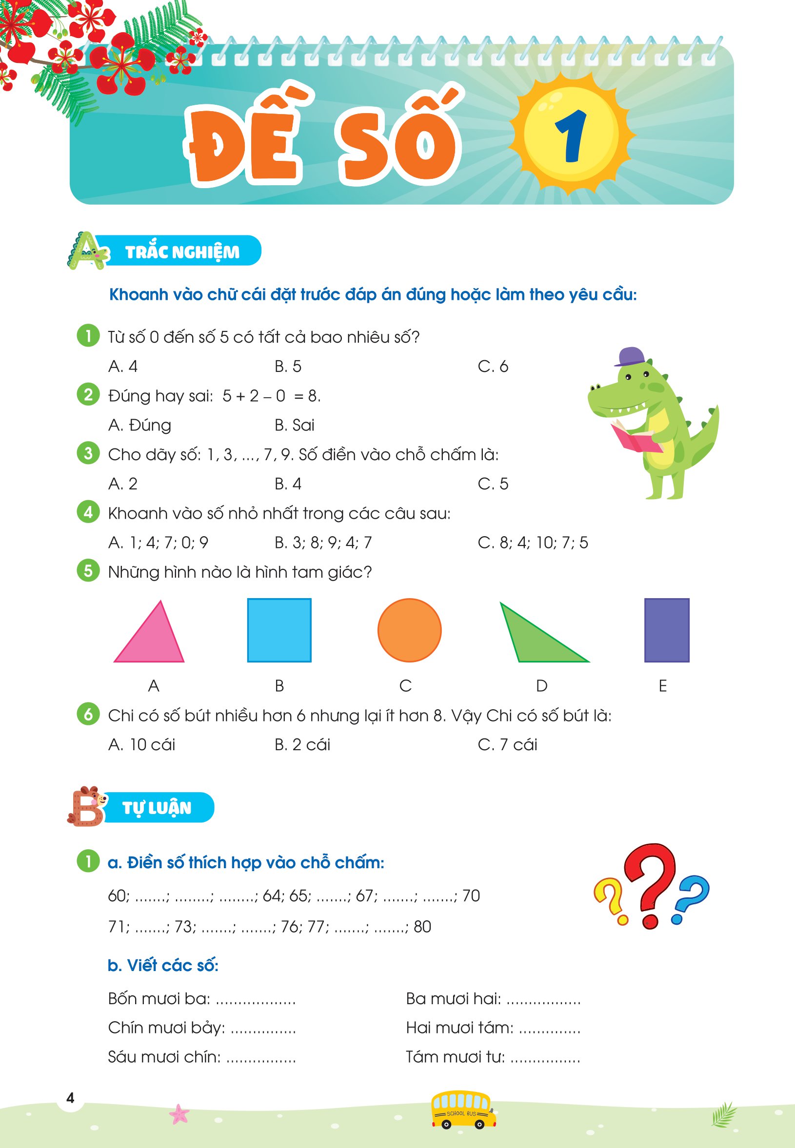 phiếu ôn hè toán 1 (theo chương trình giáo dục phổ thông mới)