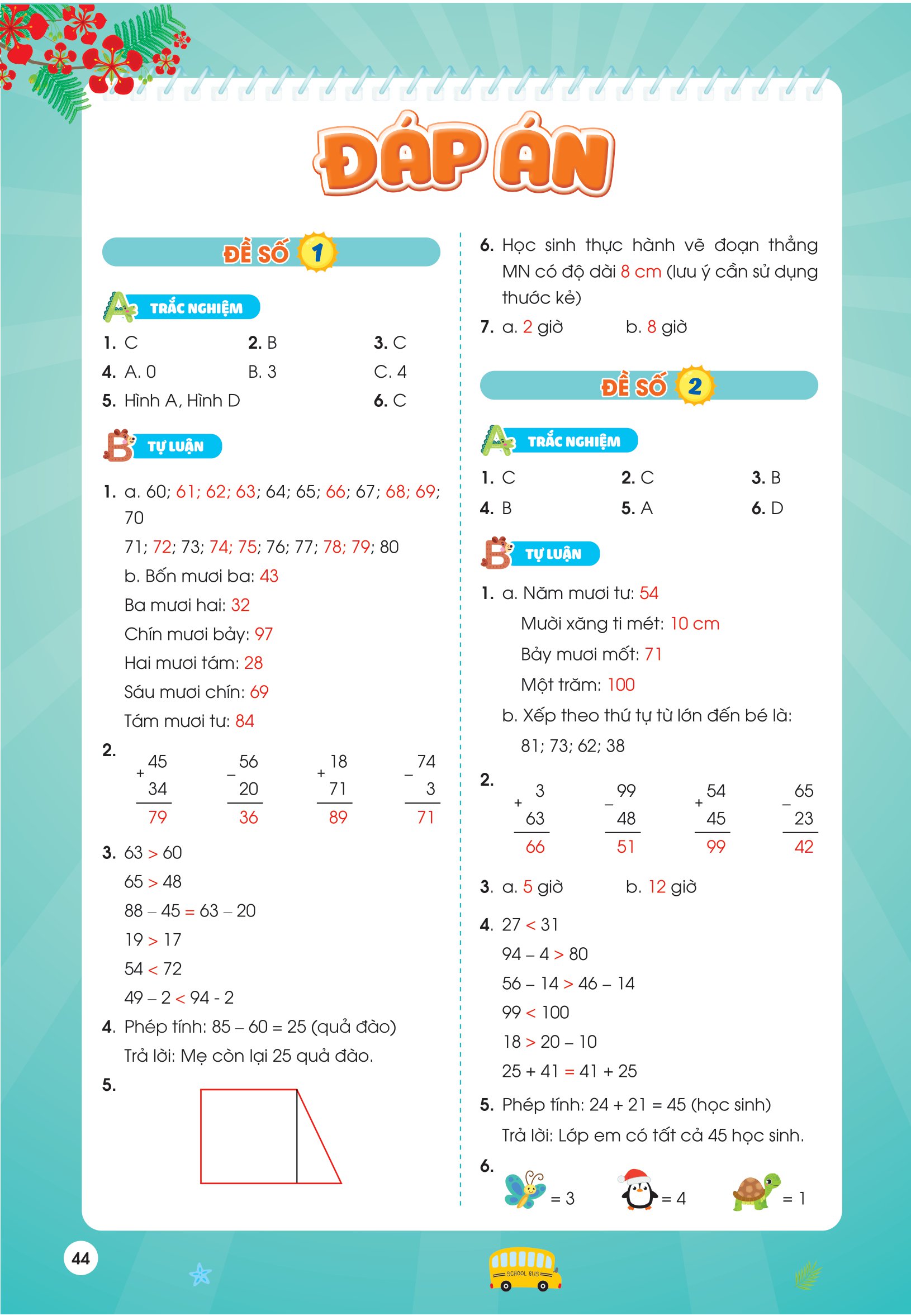 phiếu ôn hè toán 1 (theo chương trình giáo dục phổ thông mới)