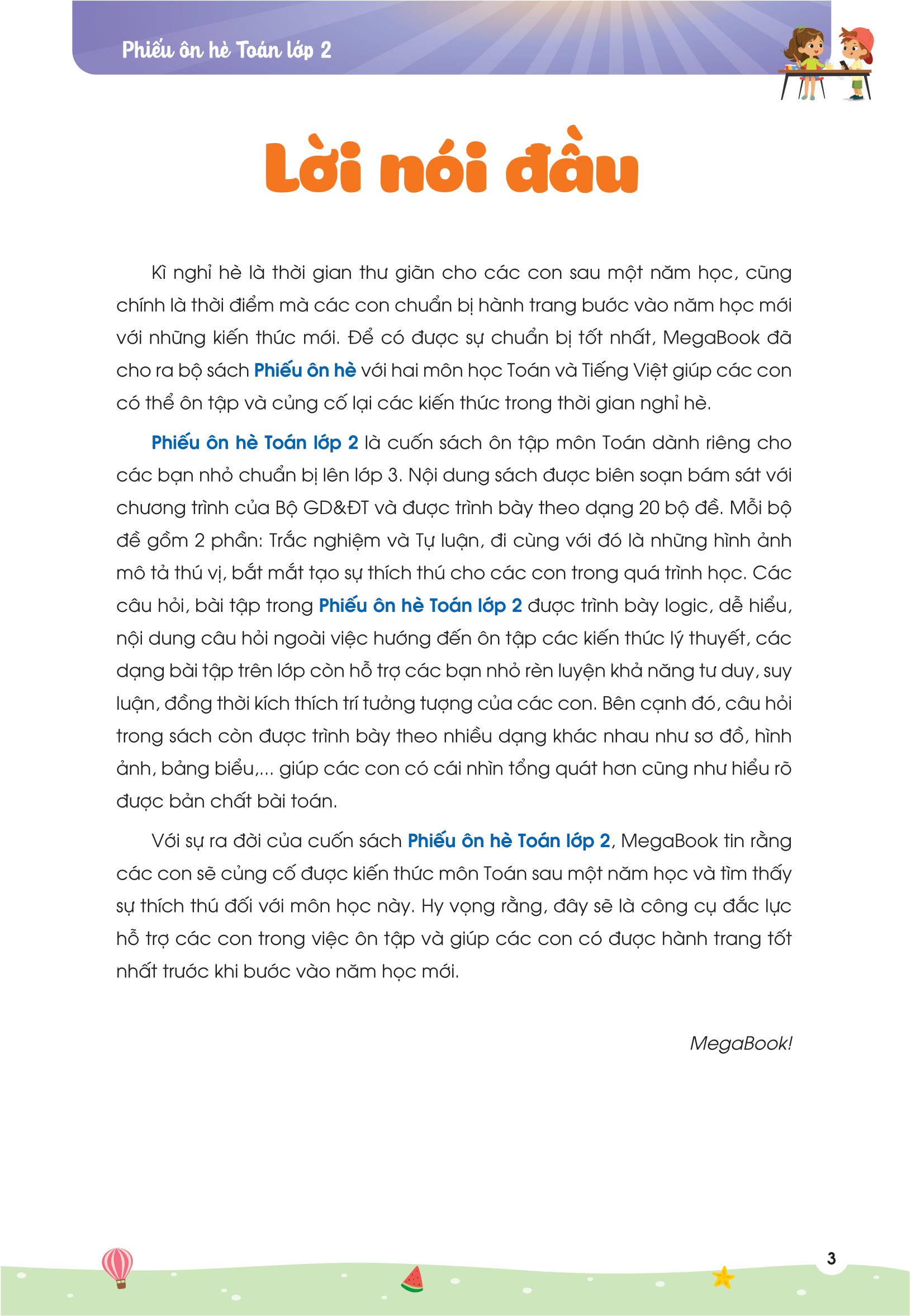 phiếu ôn hè toán lớp 2