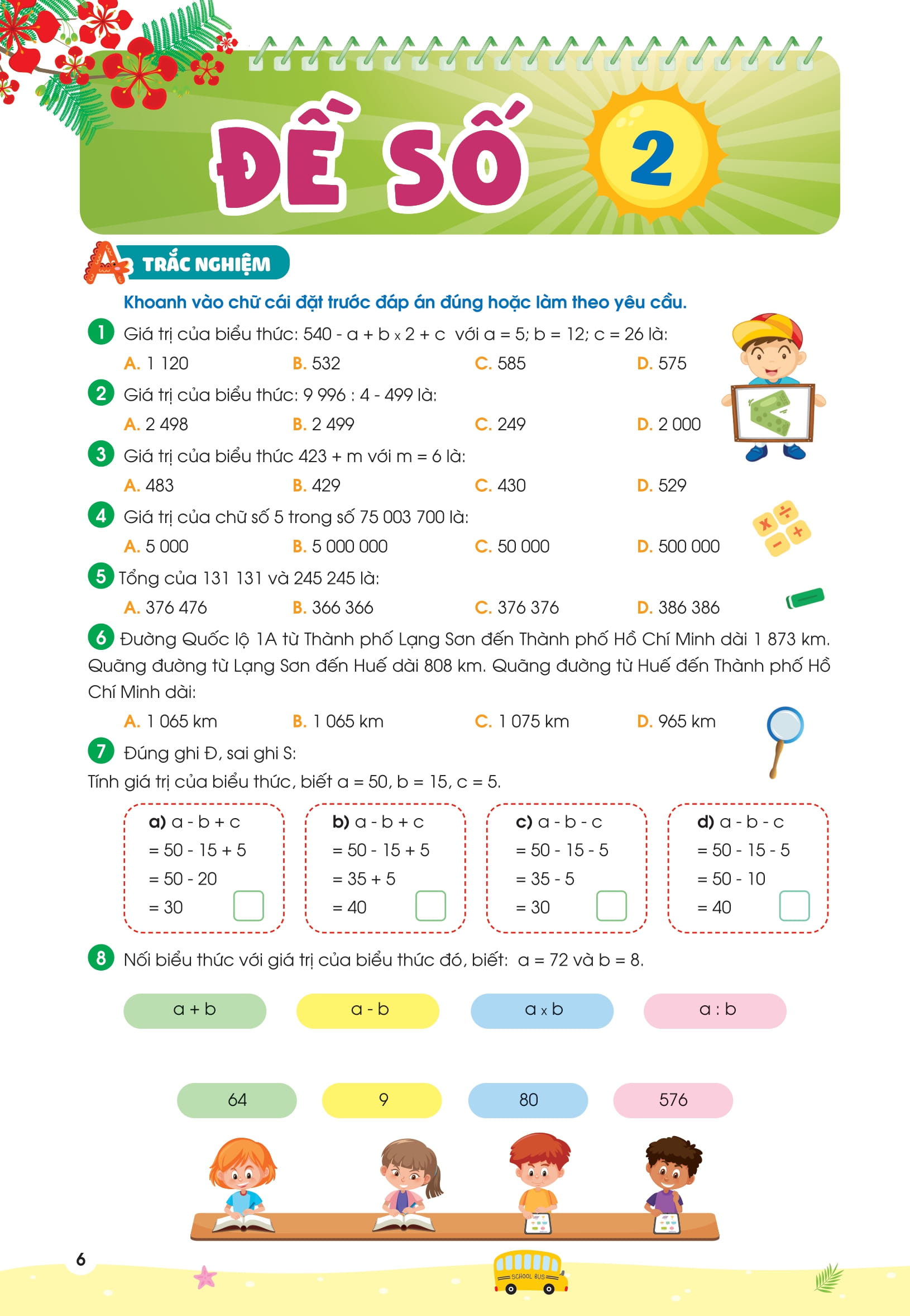 Phieu On He Toan Lop 4