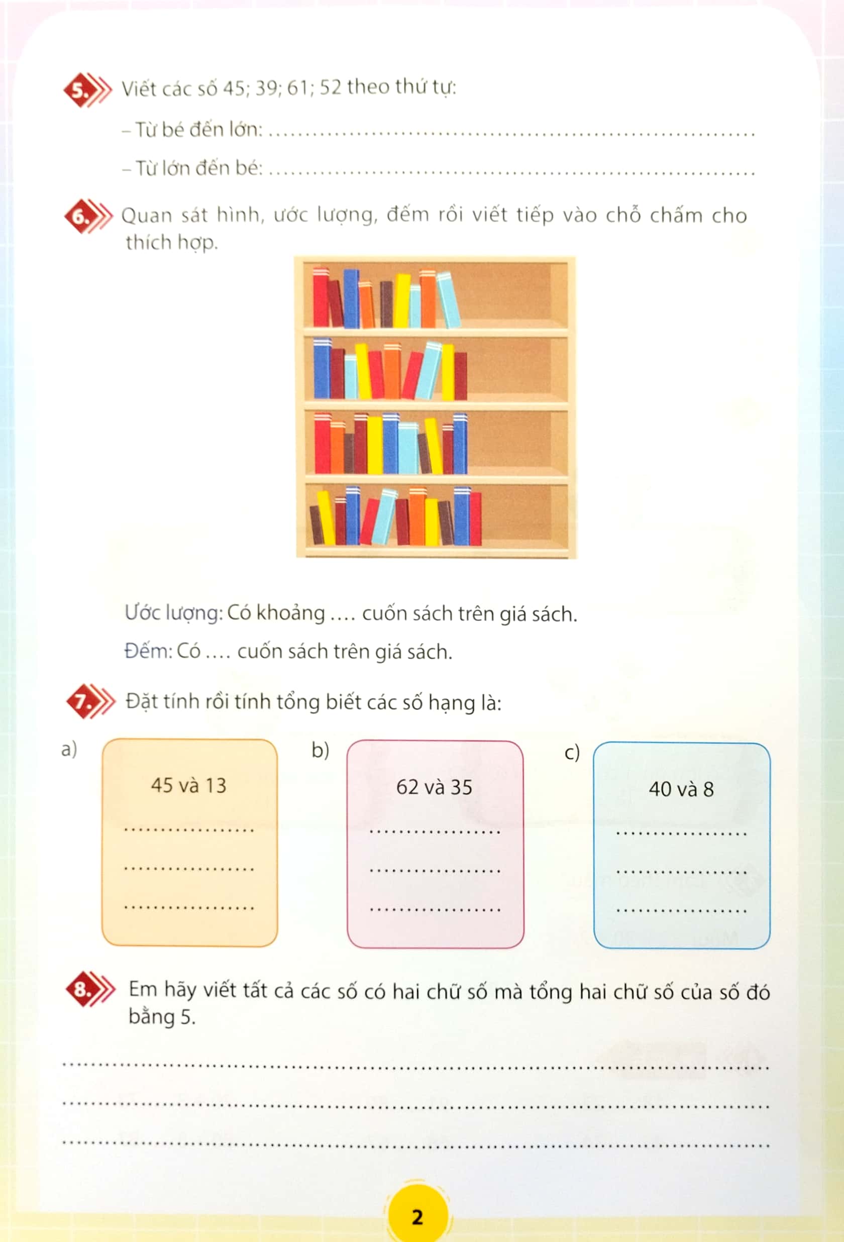 phiếu ôn tập cuối tuần - môn toán - lớp 2 - chân trời sáng tạo (2023)