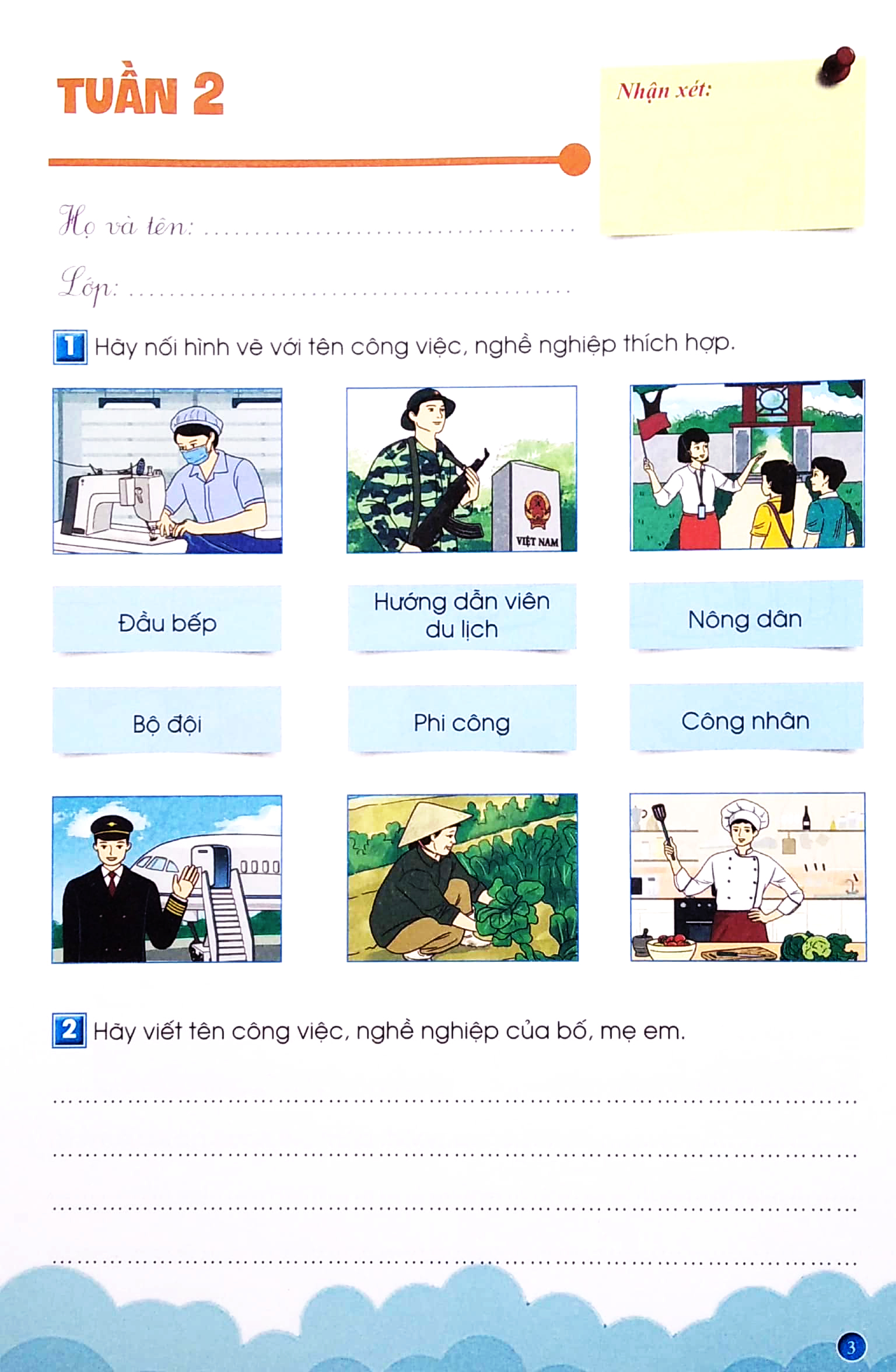 phiếu thực hành cuối tuần tự nhiên và xã hội lớp 2 (cánh diều)