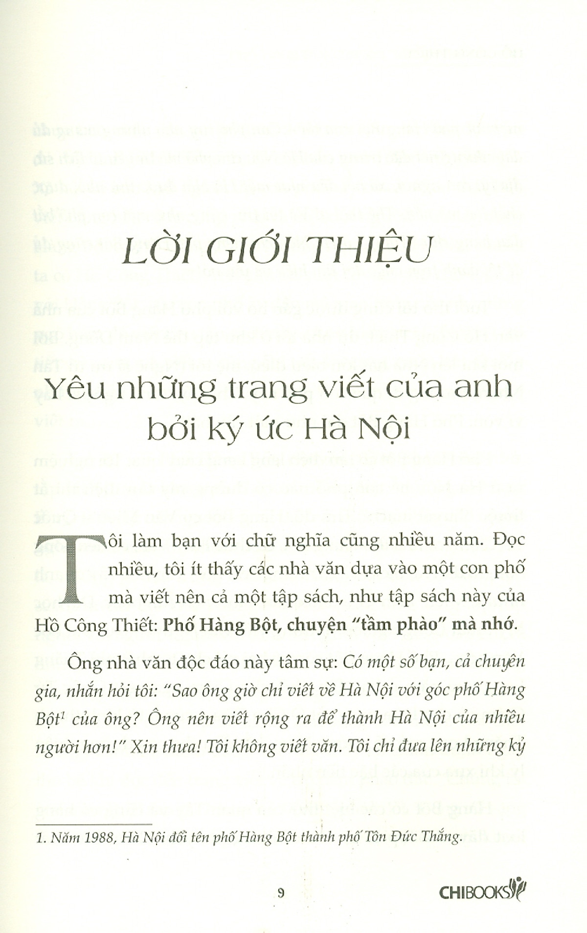 phố hàng bột, chuyện "tầm phào" mà nhớ