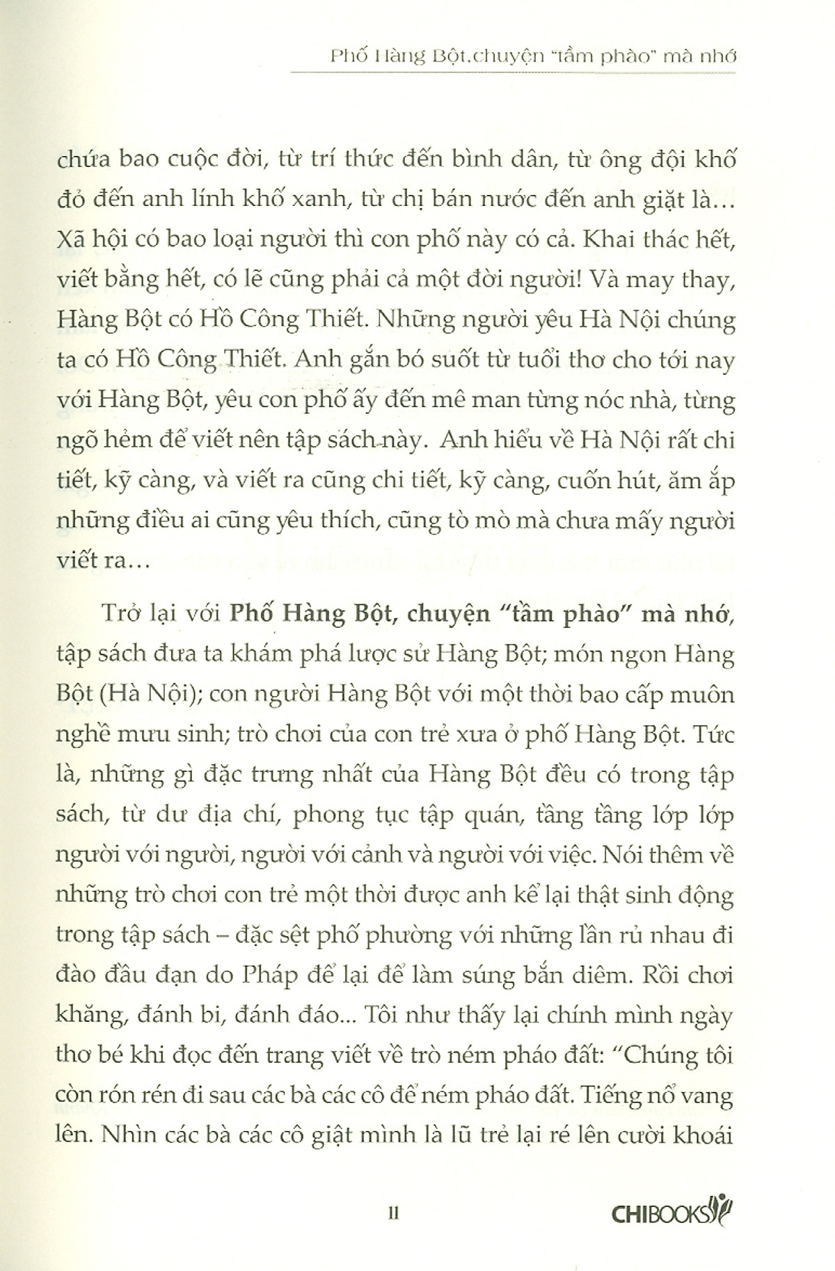phố hàng bột, chuyện "tầm phào" mà nhớ