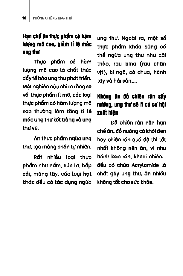 phòng chống ung thư thật là đơn giản