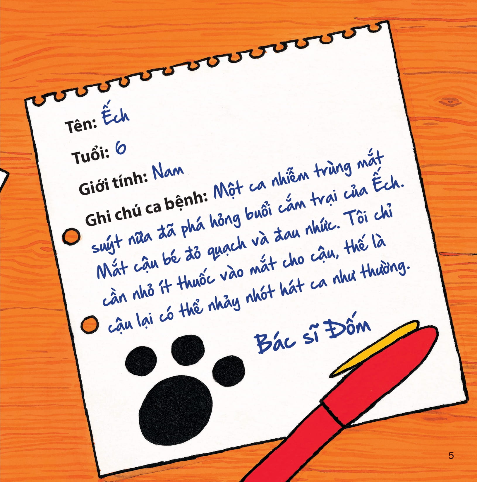 phòng khám bác sĩ đốm - ếch đi cắm trại - bệnh viêm kết mạc