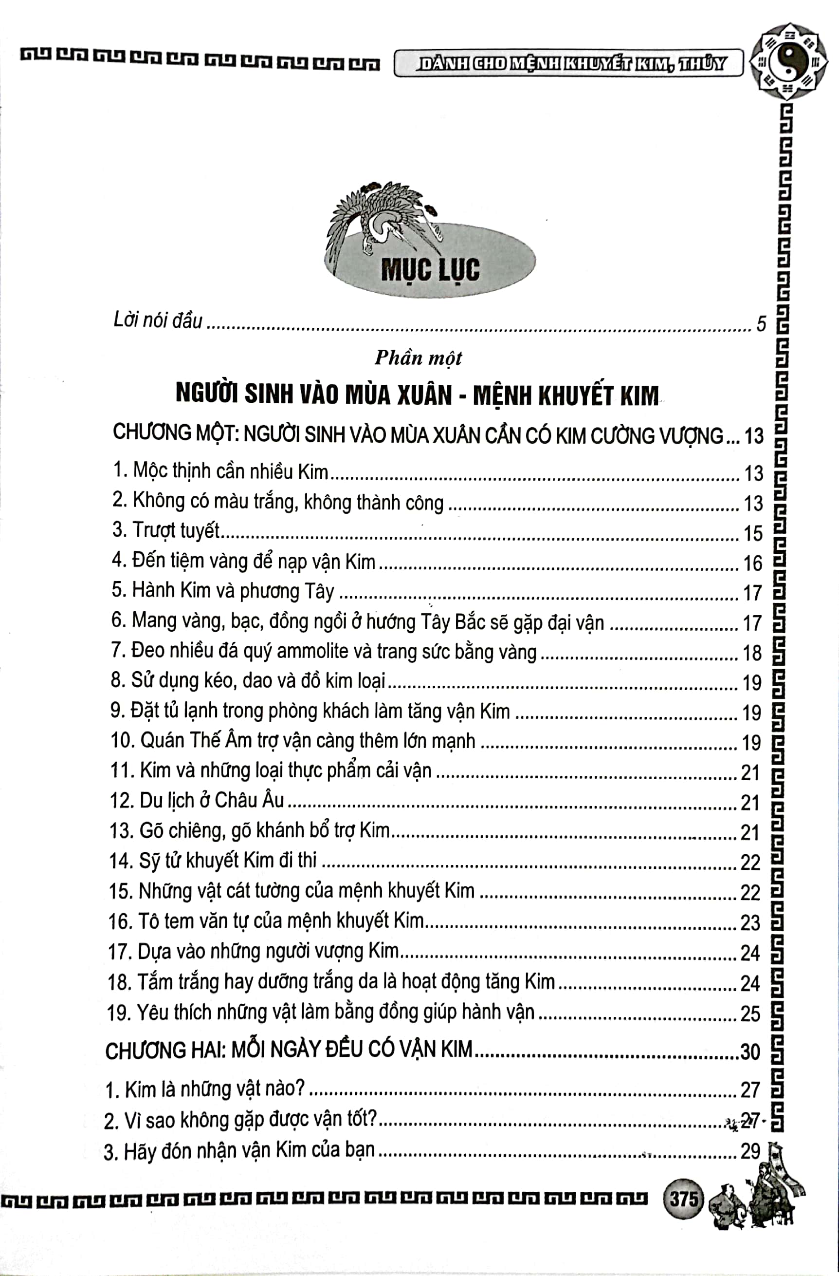 phong thủy cải vận - dành cho người mệnh khuyết kim, thủy (quyển xuân, hạ)