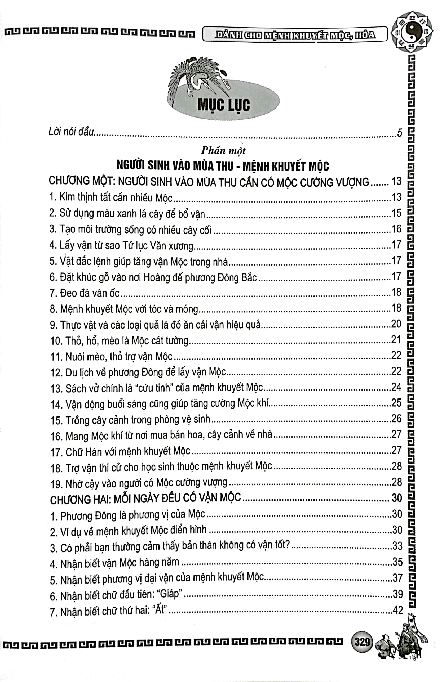 phong thủy cải vận - dành cho người mệnh khuyết mộc, hỏa (quyển thu, đông)