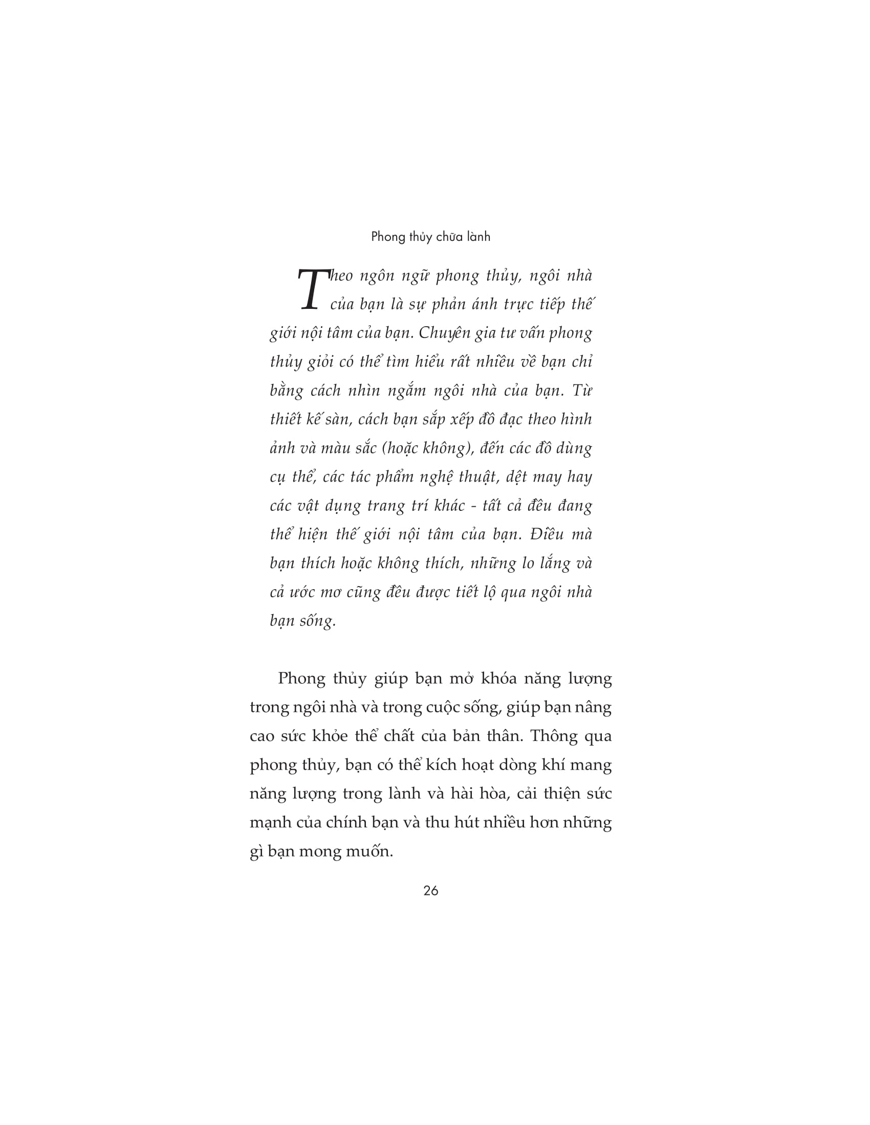 phong thủy chữa lành