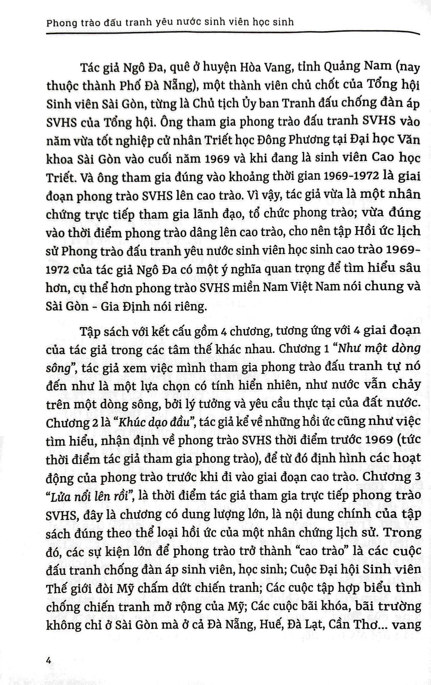 phong trào đấu tranh yêu nước sinh viên học sinh cao trào 1969 - 1972