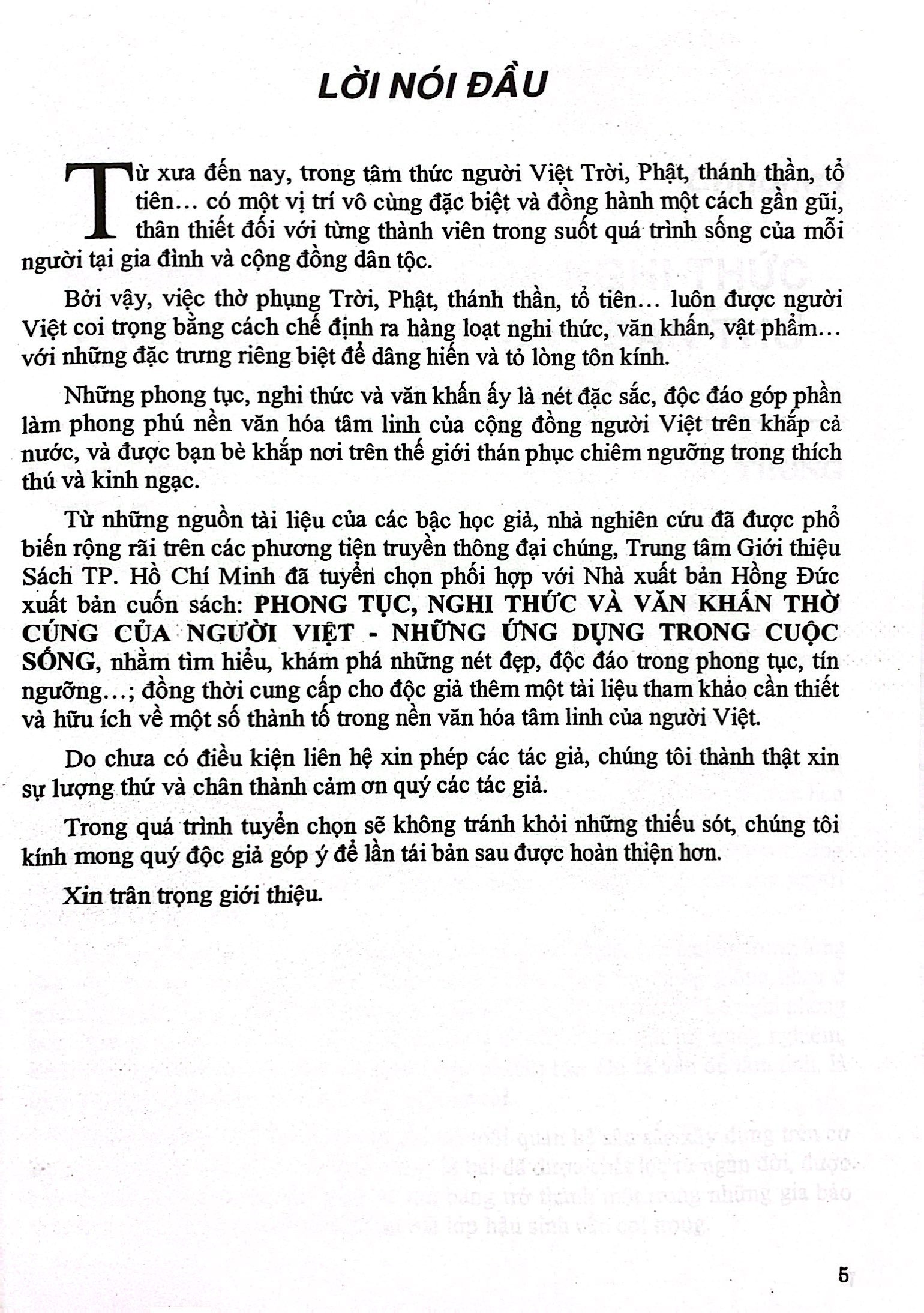phong tục, nghi thức và văn khấn thờ cúng của người việt - những ứng dụng trong cuộc sống