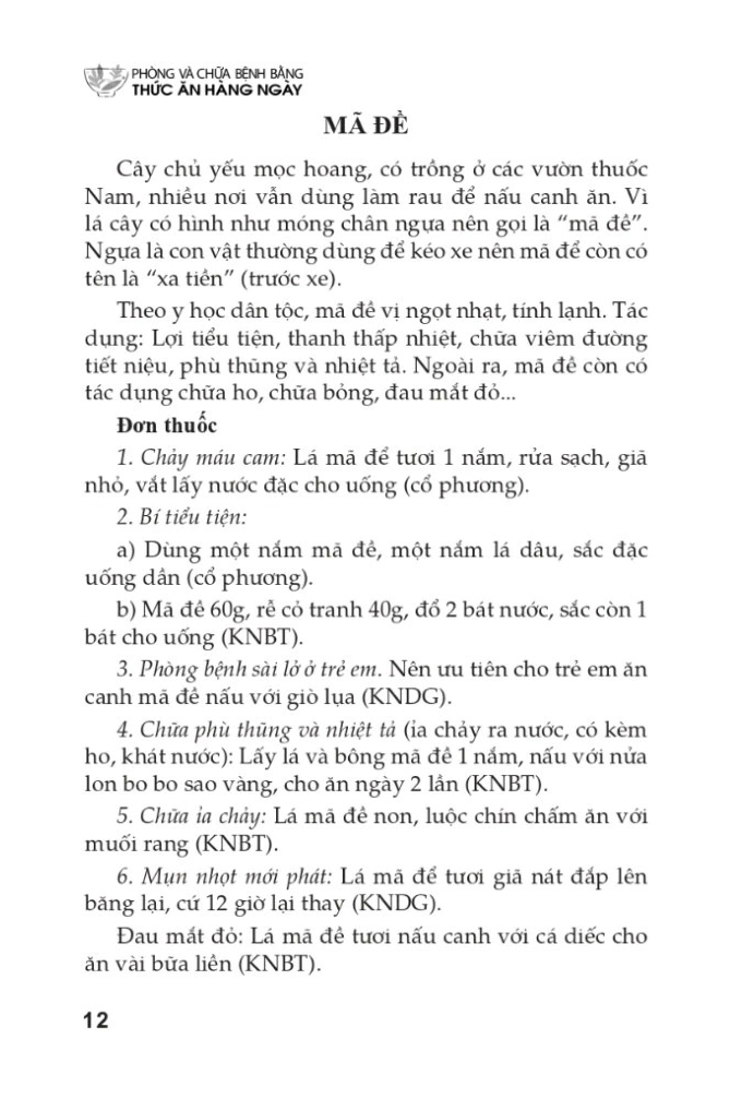 Phong Va Chua Benh Bang Thuc An Hang Ngay (Tai Ban 2025)