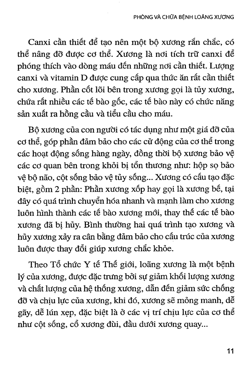 phòng và chữa bệnh loãng xương (tái bản)