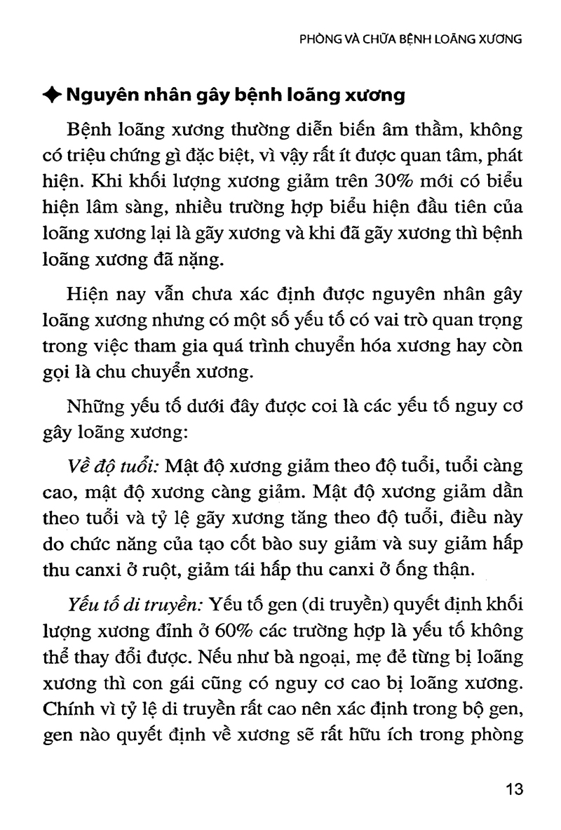 phòng và chữa bệnh loãng xương (tái bản)