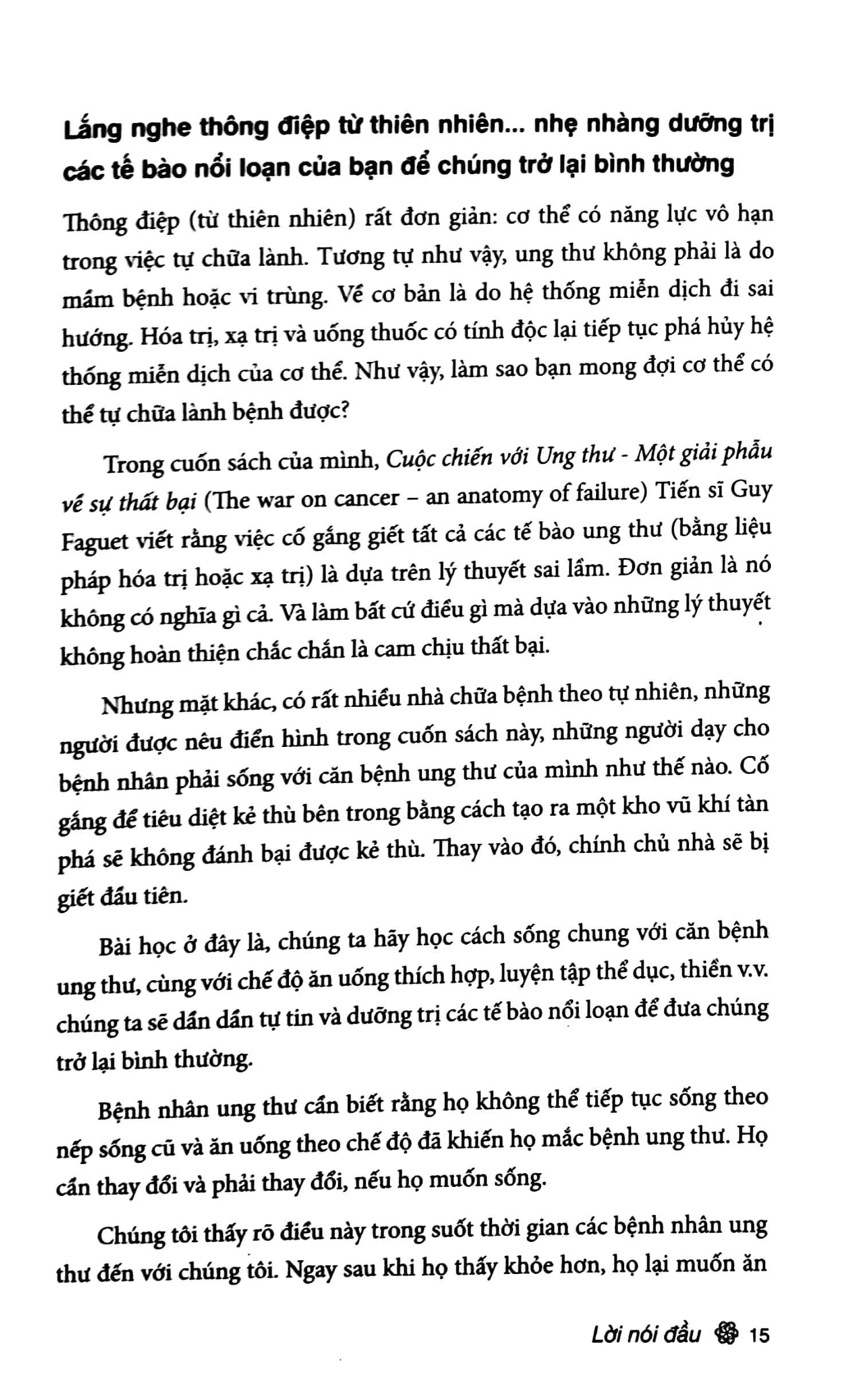 phòng và chữa bệnh ung thư theo phương thức tự nhiên (tái bản 2023)