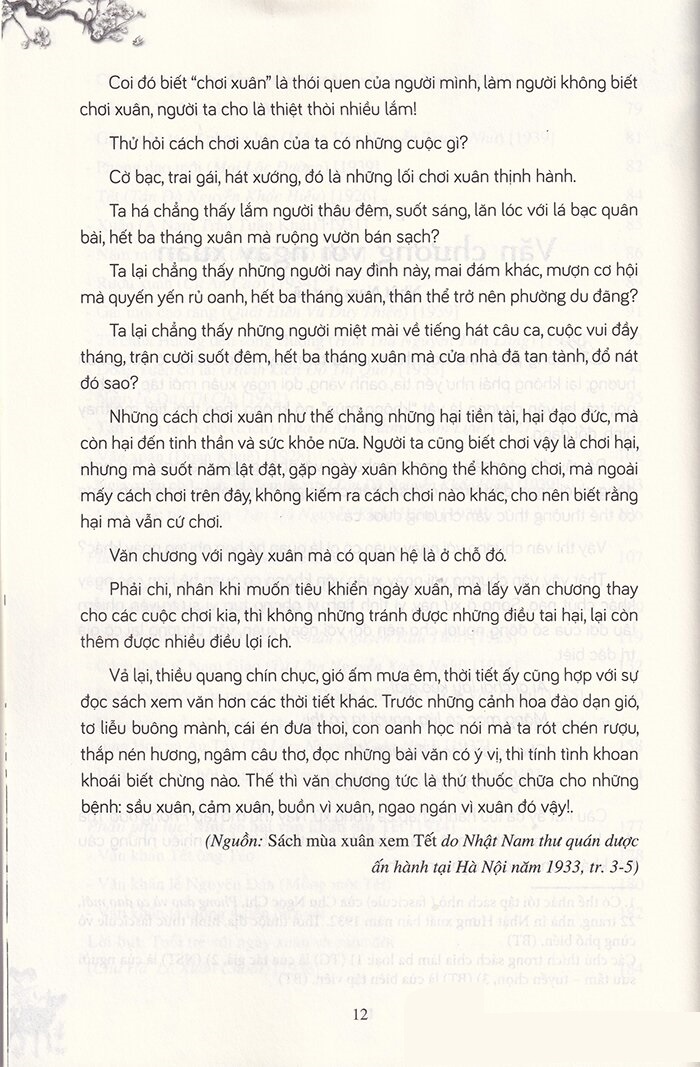 phong vị xuân xưa - ngày xuân xem sách biết việc cổ kim