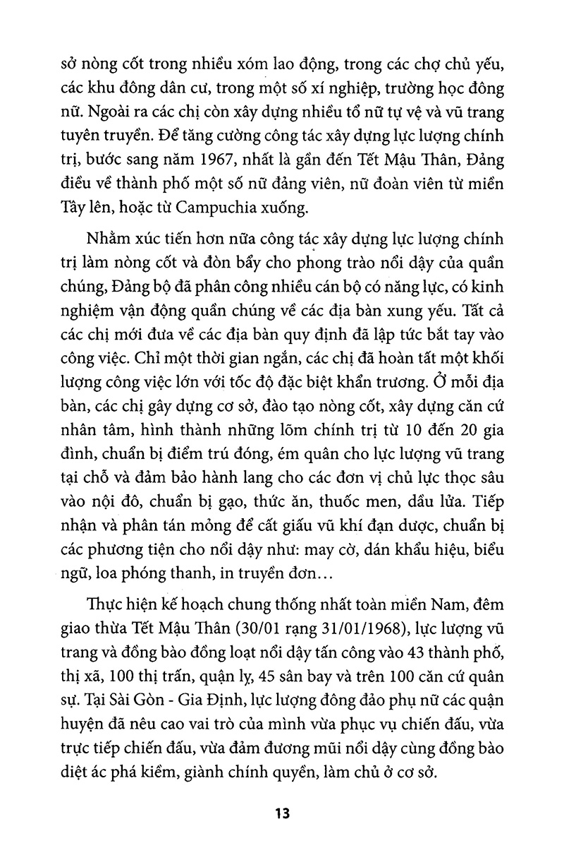 phụ nữ sài gòn gia định và nam bộ trong cuộc tổng tiến công và nổi dậy xuân mậu thân 1968