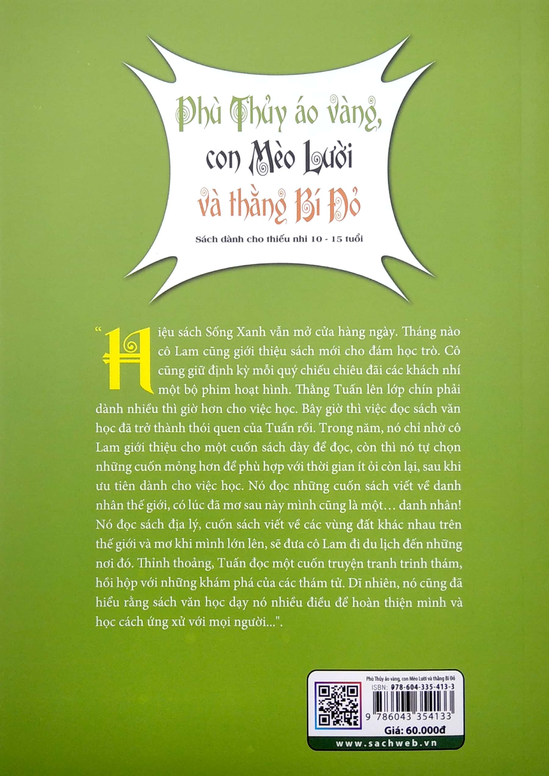 phù thủy áo vàng, con mèo lười và thằng bí đỏ (truyện dài thiếu nhi)