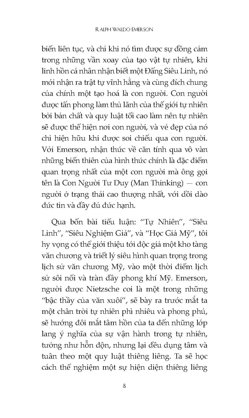 phúc cho người không thấy mà tin - tự nhiên và những bài tiểu luận khác của ralph waldo emerson