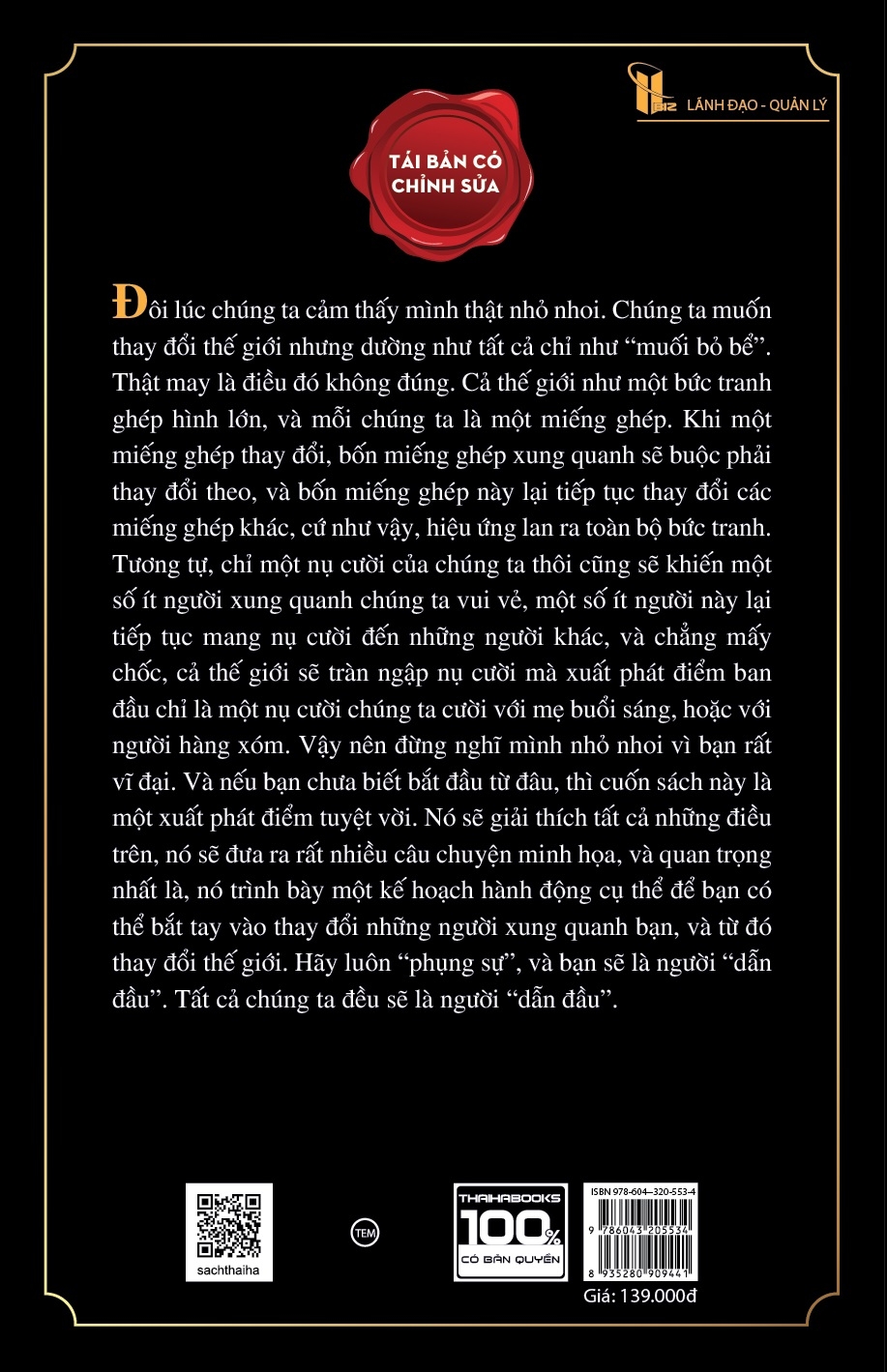 phụng sự để dẫn đầu (tái bản 2021)