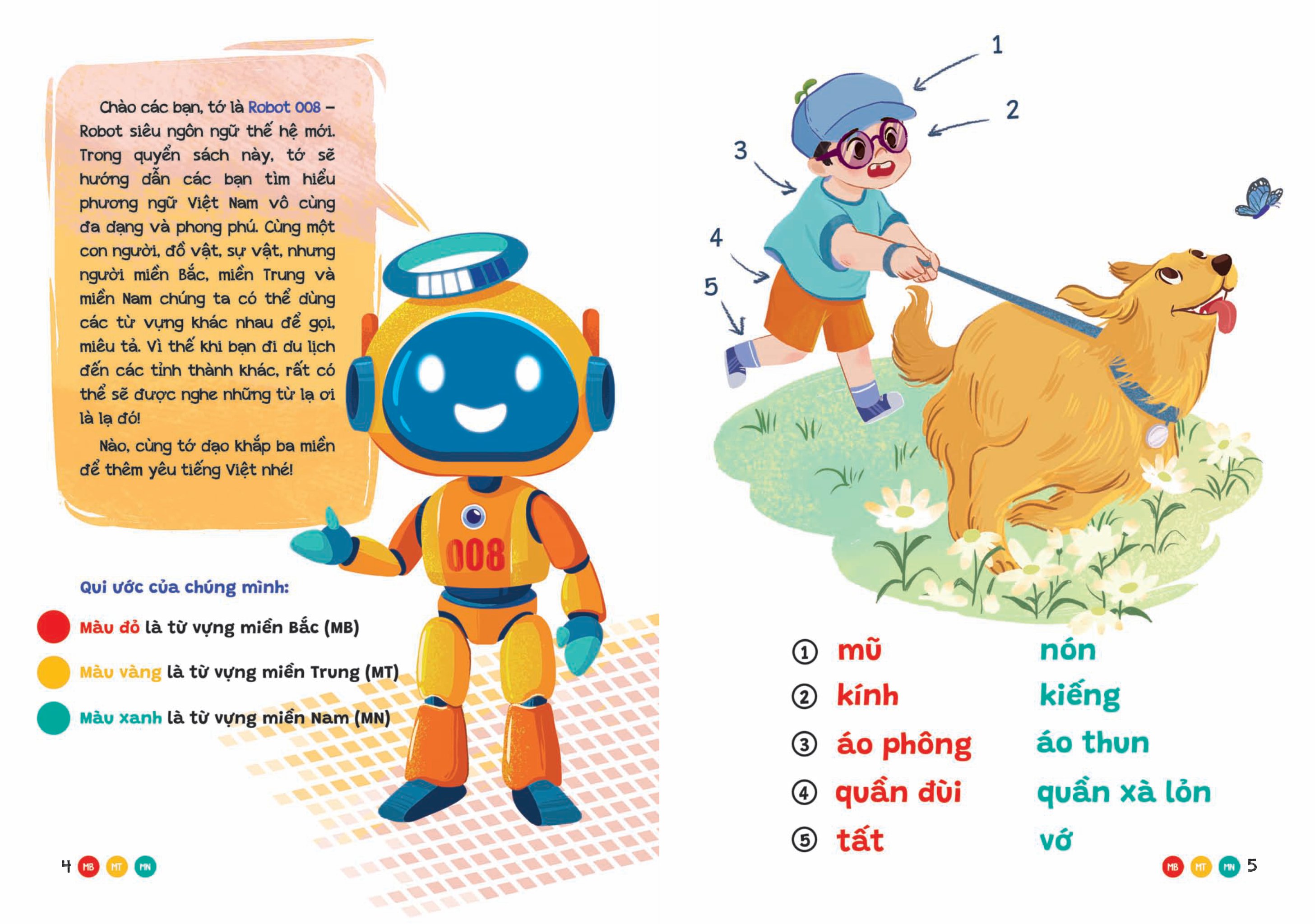 phương ngữ việt nam - từ nhà ra ngõ - từ vựng phong phú cho bé