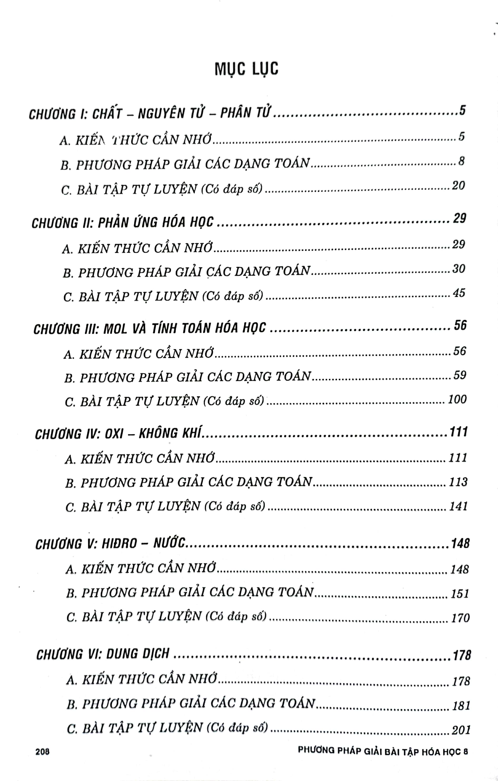 phương pháp giải bài tập hoá học 8