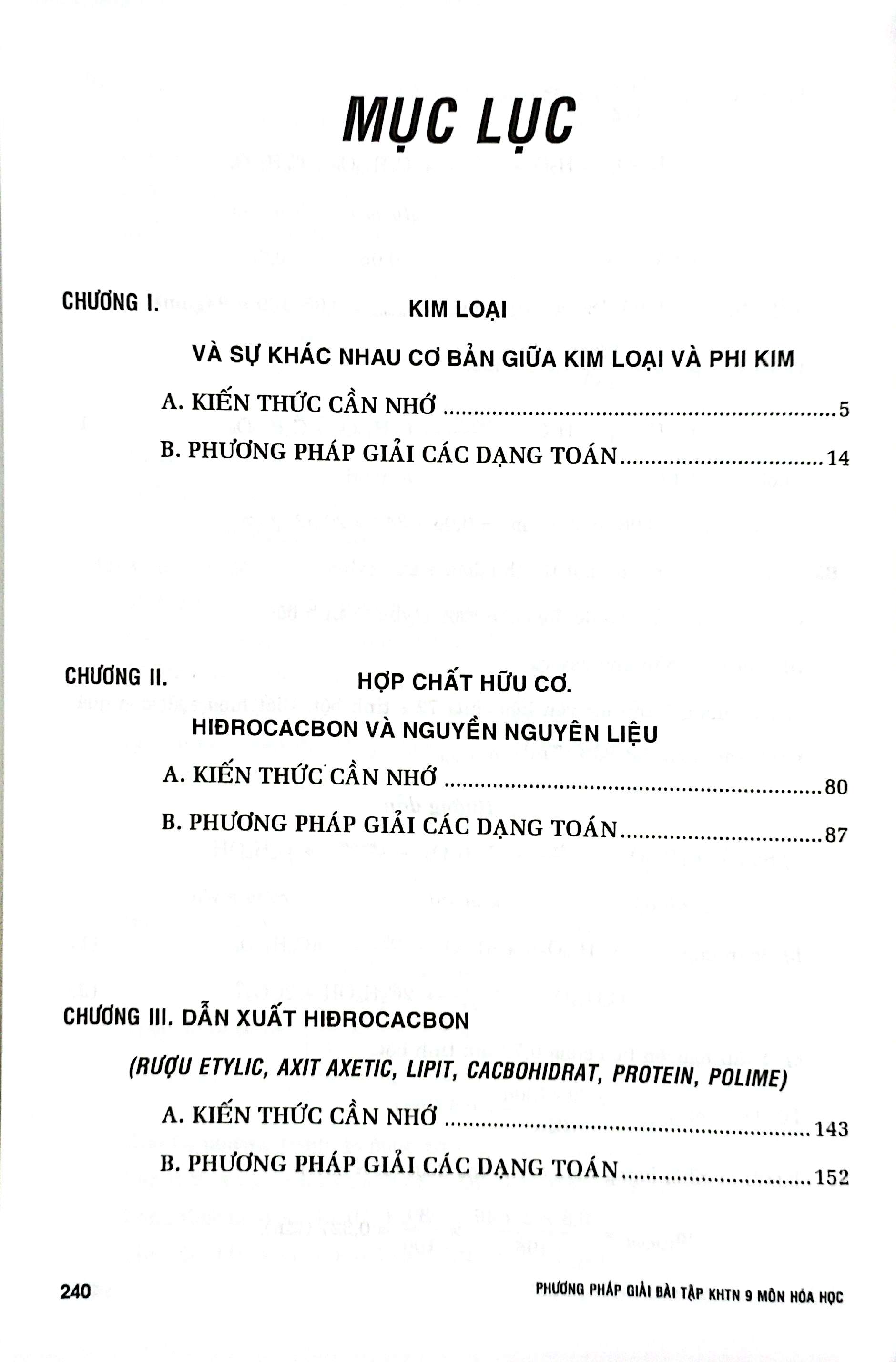 Phuong Phap Giai Bai Tap Khoa Hoc Tu Nhien 9 - Mon Hoa Hoc