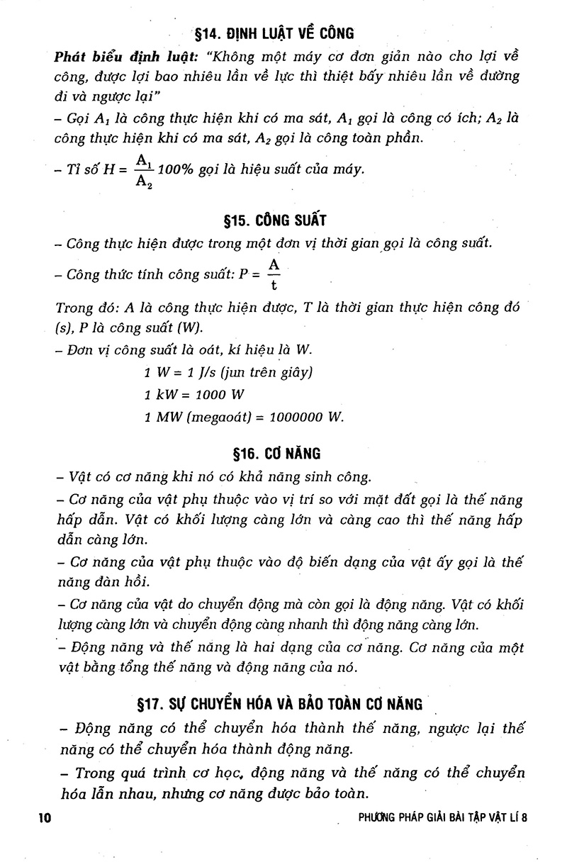 phương pháp giải bài tập vật lý 8