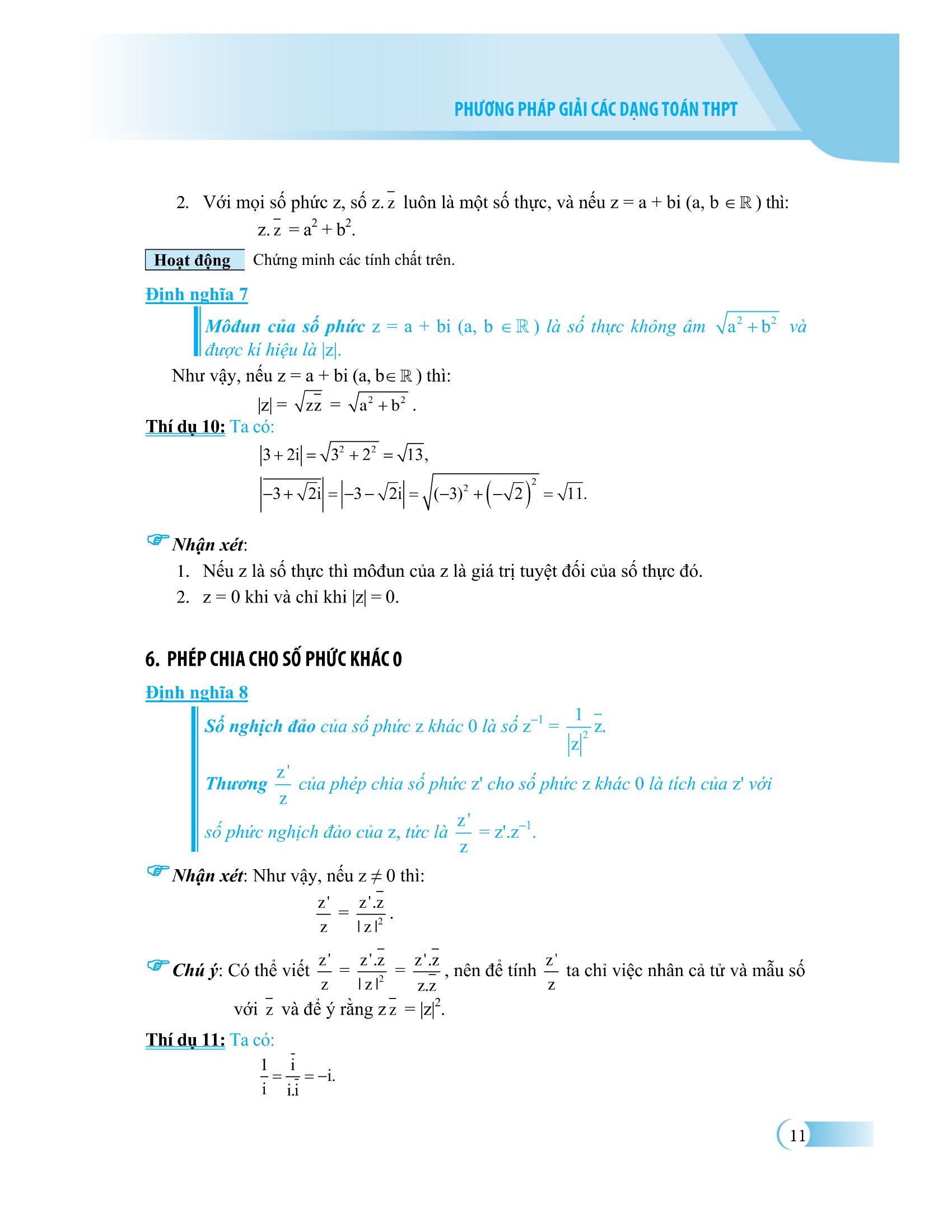 phương pháp giải các dạng toán thpt - số phức