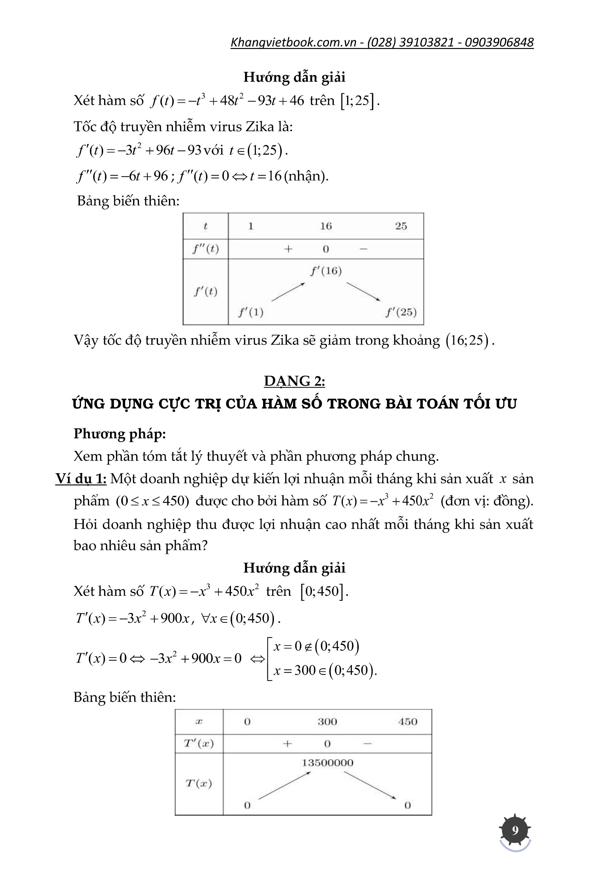 phương pháp giải các dạng toán thực tế 12