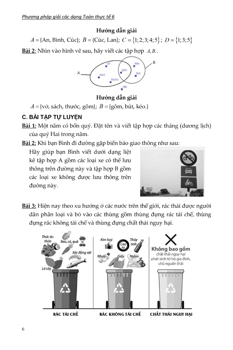 phương pháp giải các dạng toán thực tế 6