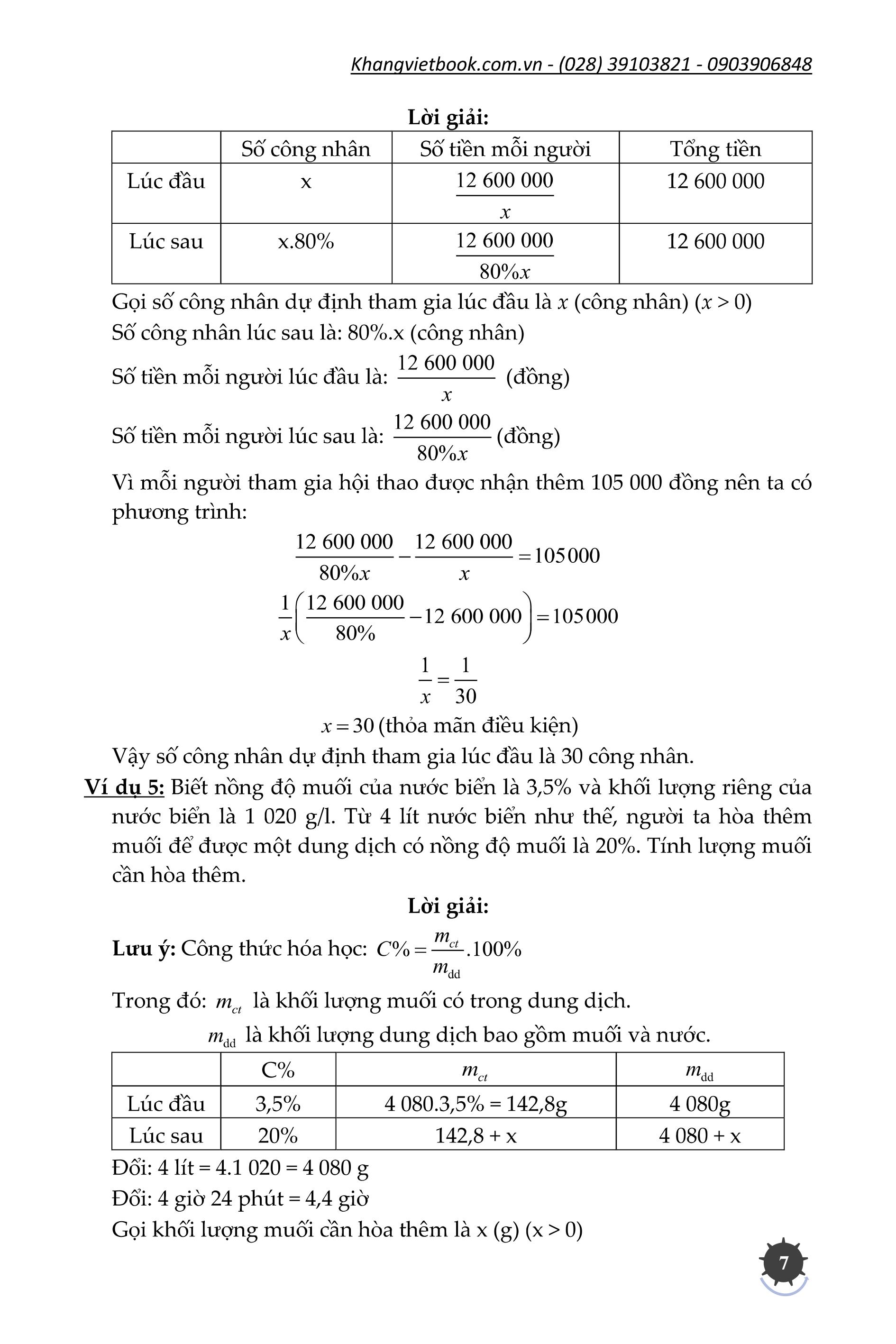phương pháp giải các dạng toán thực tế 9
