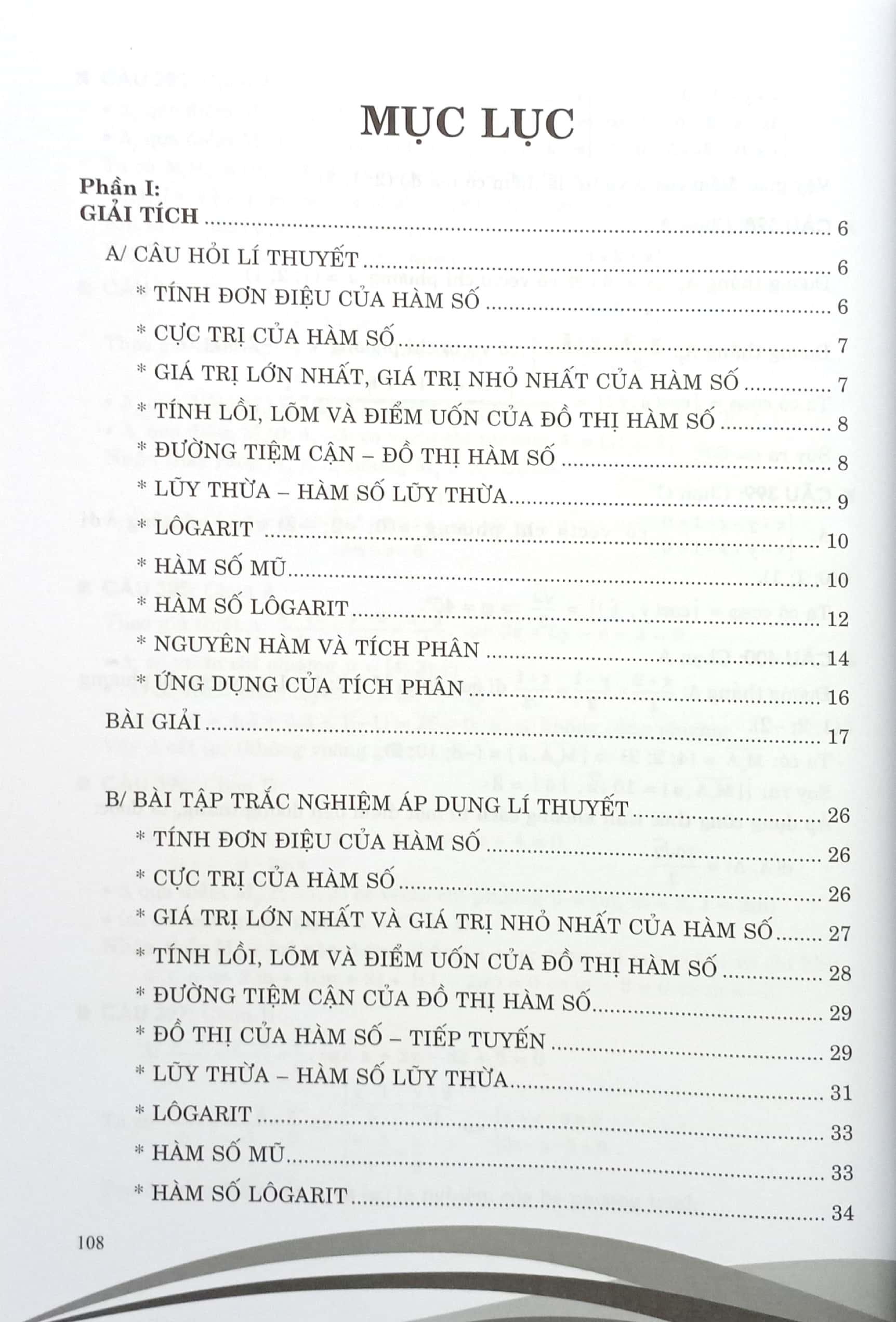 phương pháp giải câu hỏi và bài tập trắc nghiệm toán 12