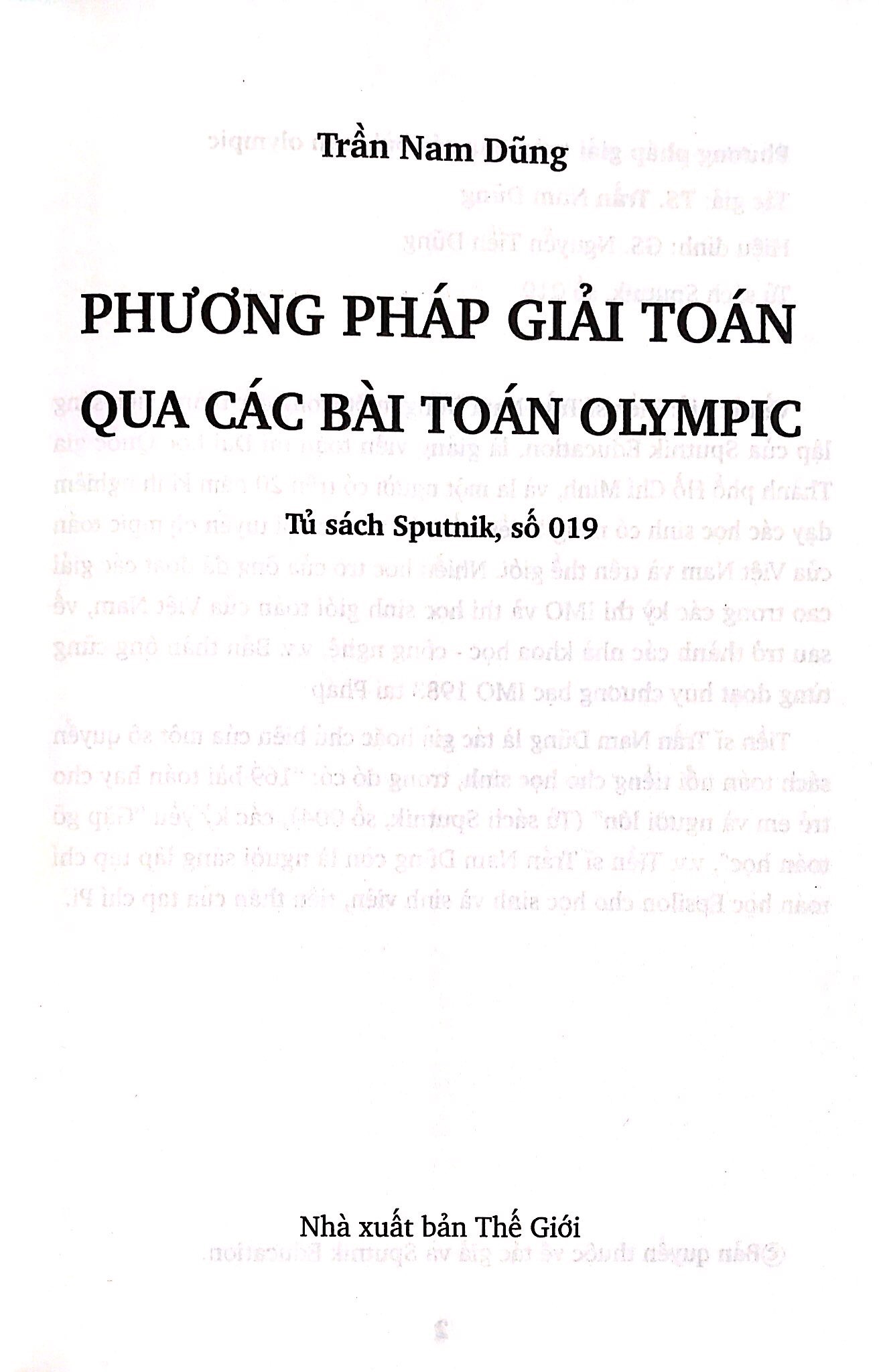 phương pháp giải toán qua các bài toán olympic (tái bản 2023)
