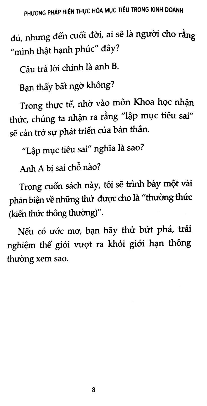 phương pháp hiện thực hóa mục tiêu trong kinh doanh