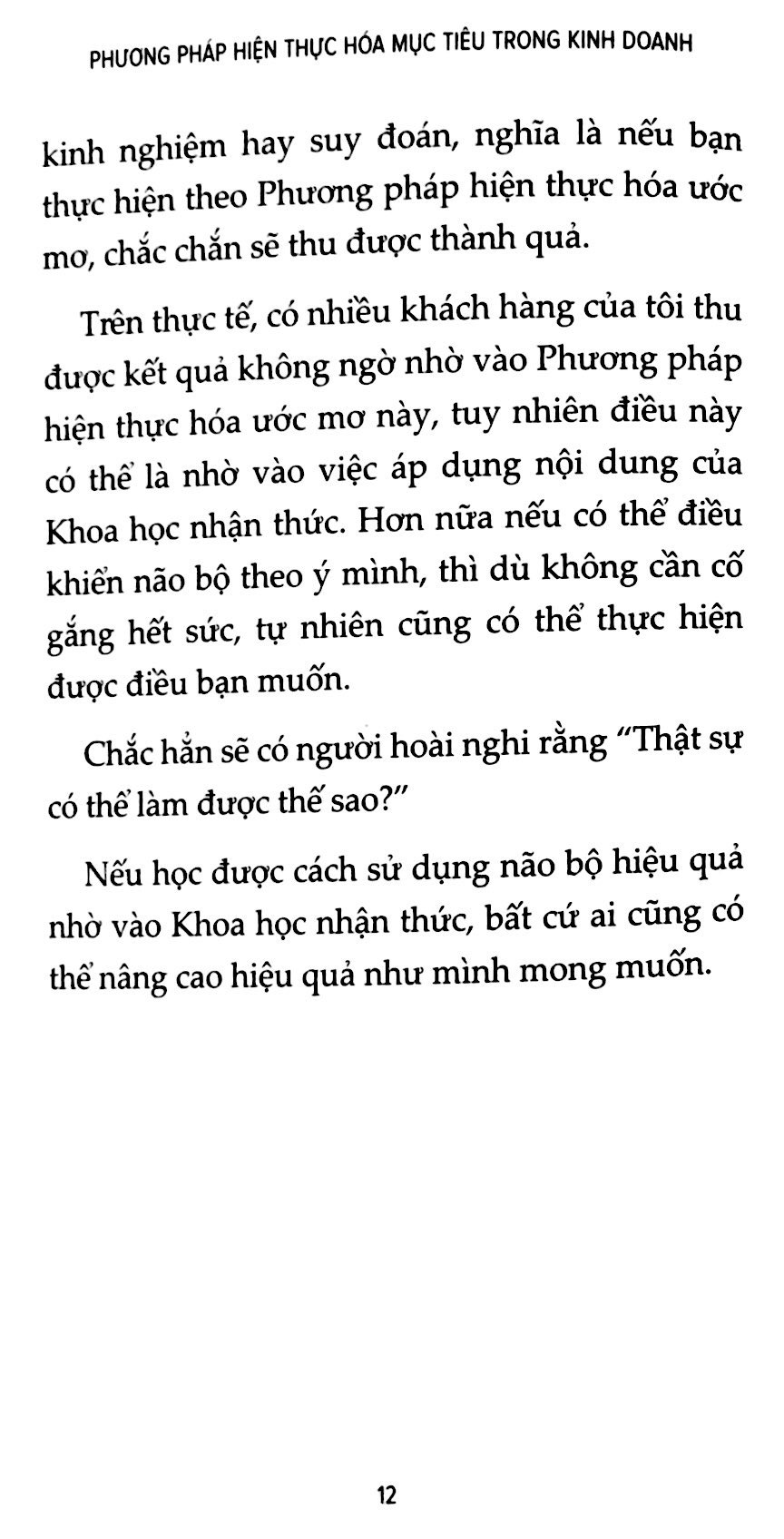 phương pháp hiện thực hóa mục tiêu trong kinh doanh