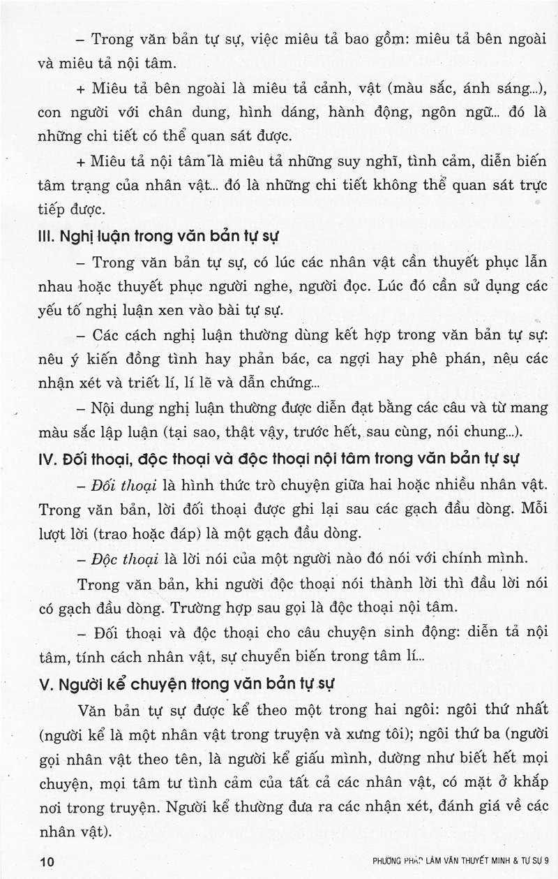 phương pháp làm văn thuyết minh & tự sự 9